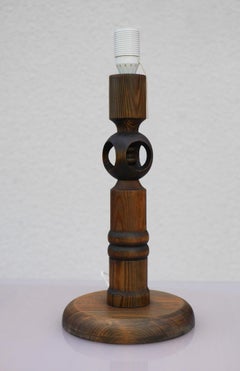 A large pine table lamp from Luxus Sweden design by Uno & Östen Kristiansson