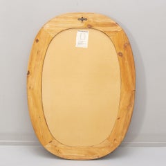 Gran espejo de madera de pino de Glasmaster, Suecia, 1960