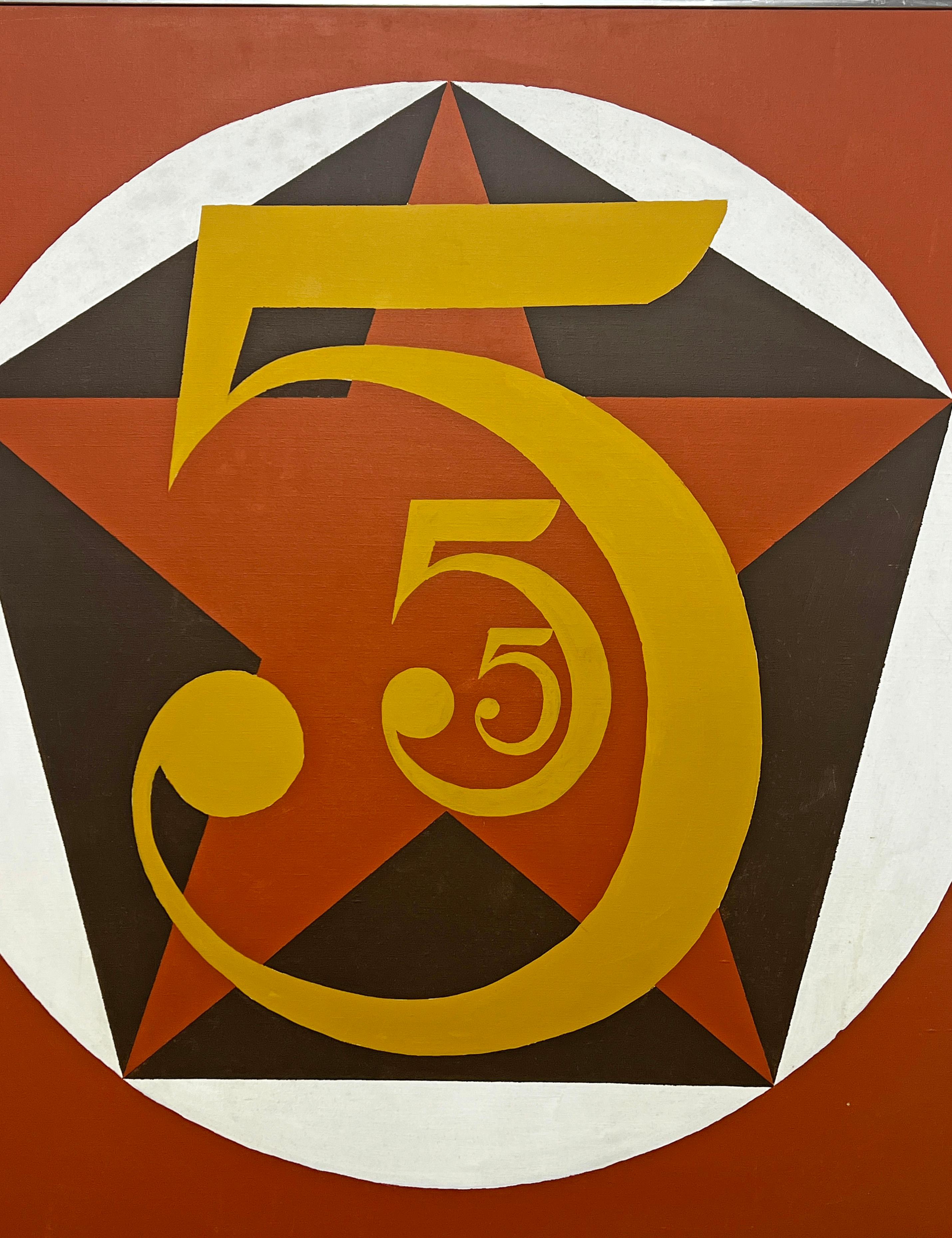 Postmoderne Une grande peinture Pop Art d'après Robert Indiana, vers 1970 en vente