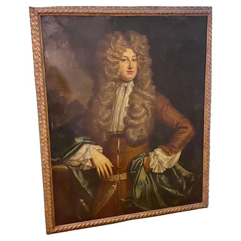 A Large Portrait Of A Young Nobleman 18th Century British Oil Painting  For Sale 7