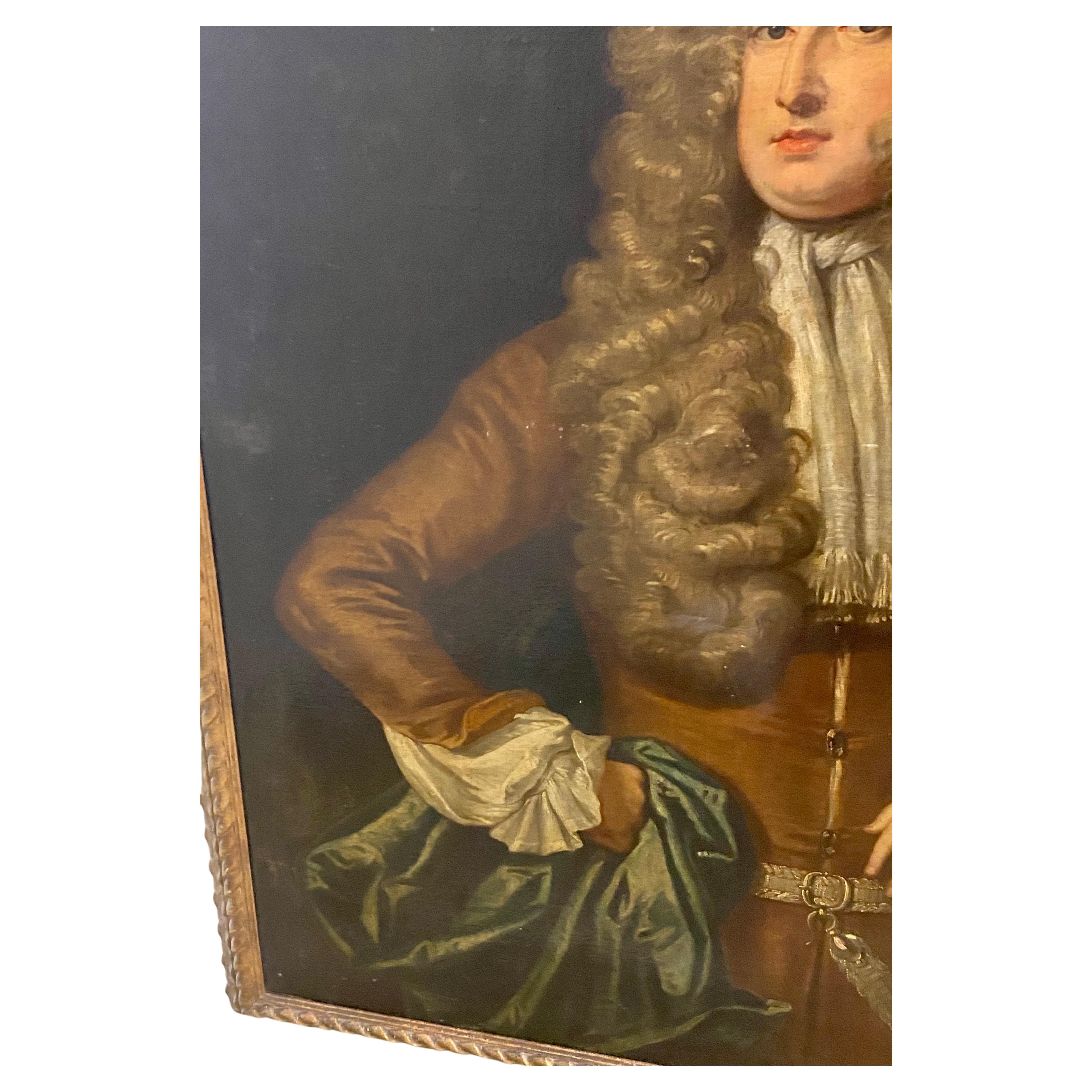 A Large Portrait Of A Young Nobleman 18th Century British Oil Painting  For Sale 2