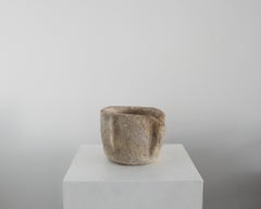 A Large Primitive Wabi Sabi 18Th C. Catalan Stone Mortar