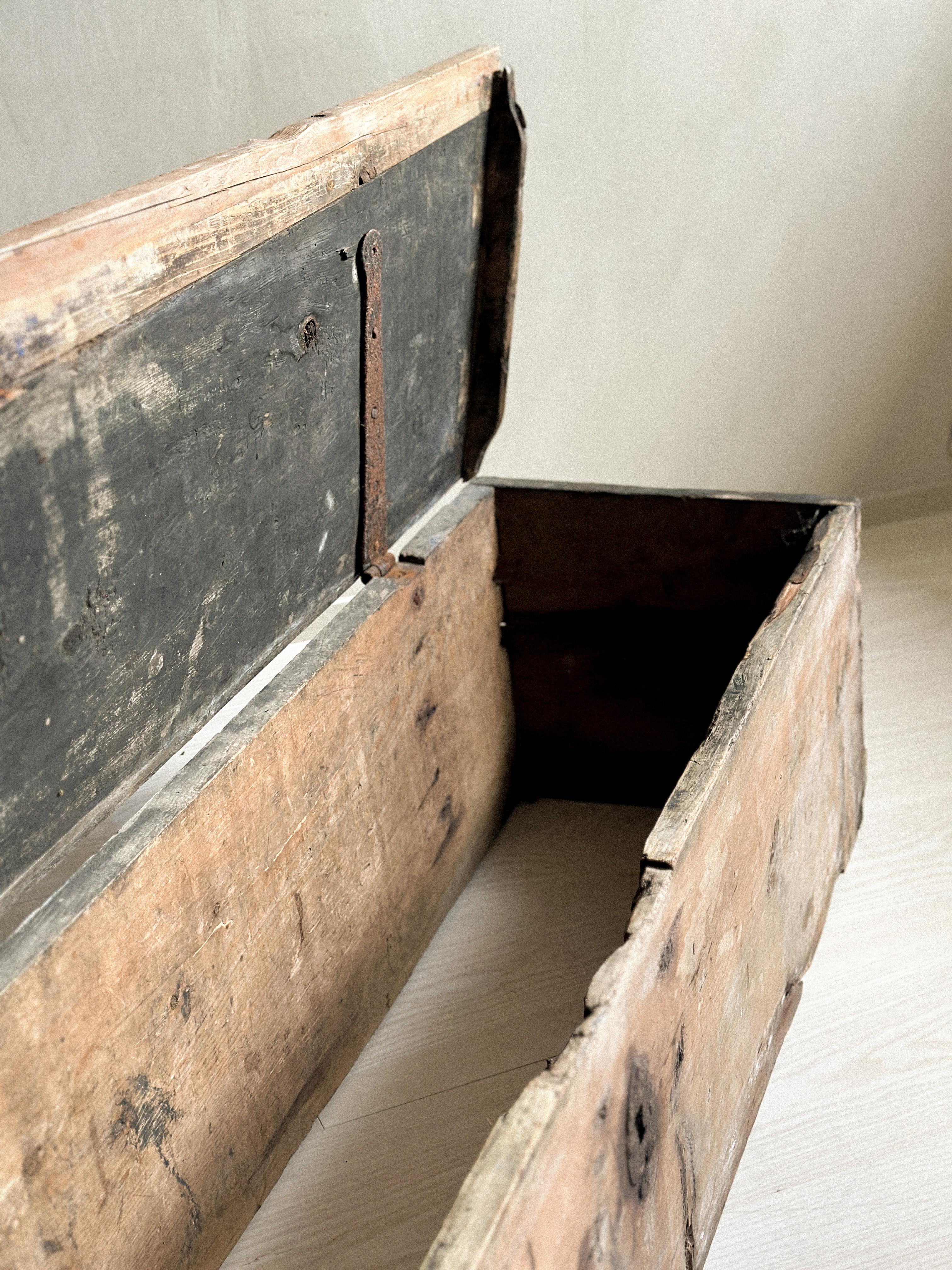 A Large Primitive Wabi Sabi Chest, Scandinavia c. 1800s  2