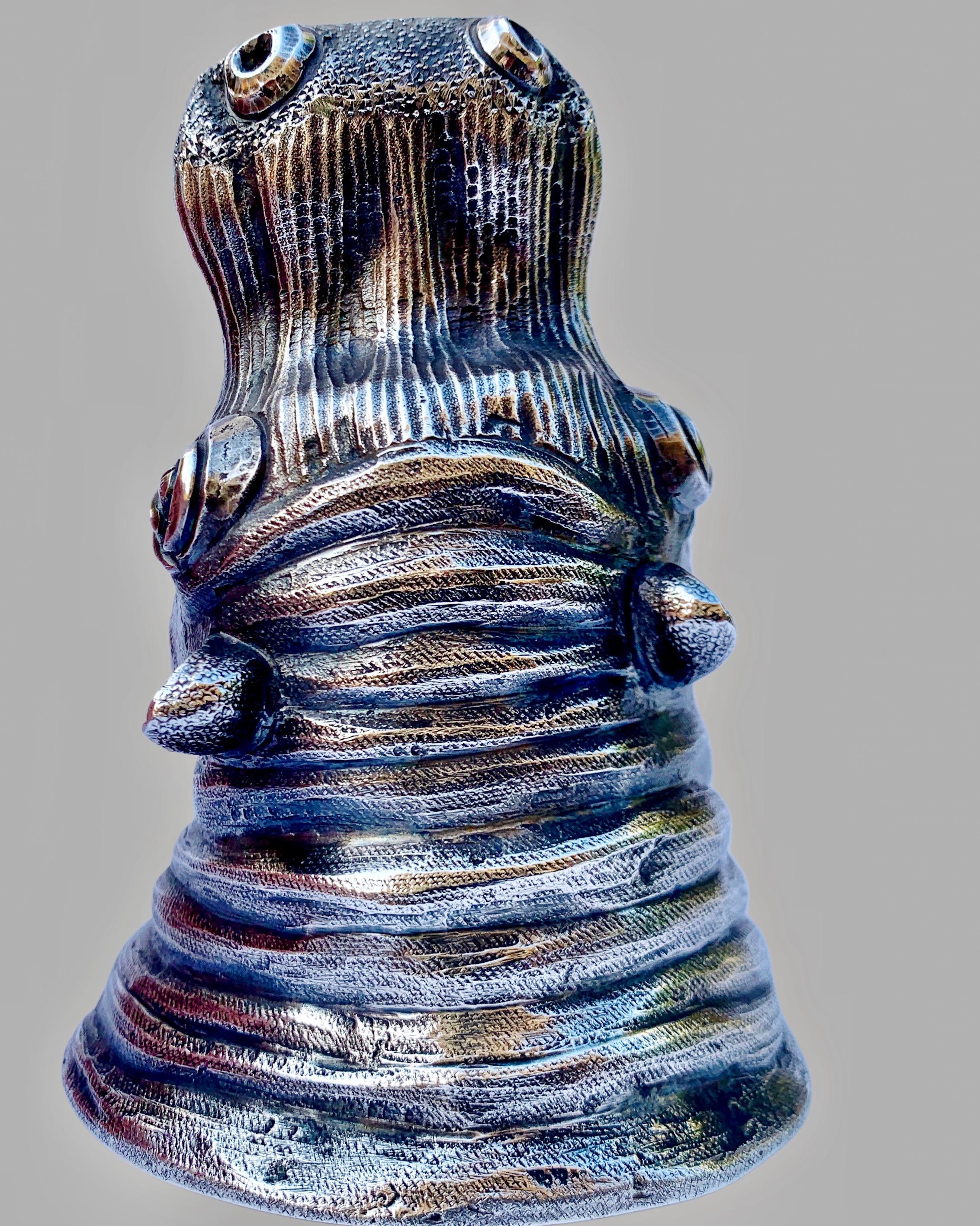 Argent Un grand et rare briquet / porte-cigares 