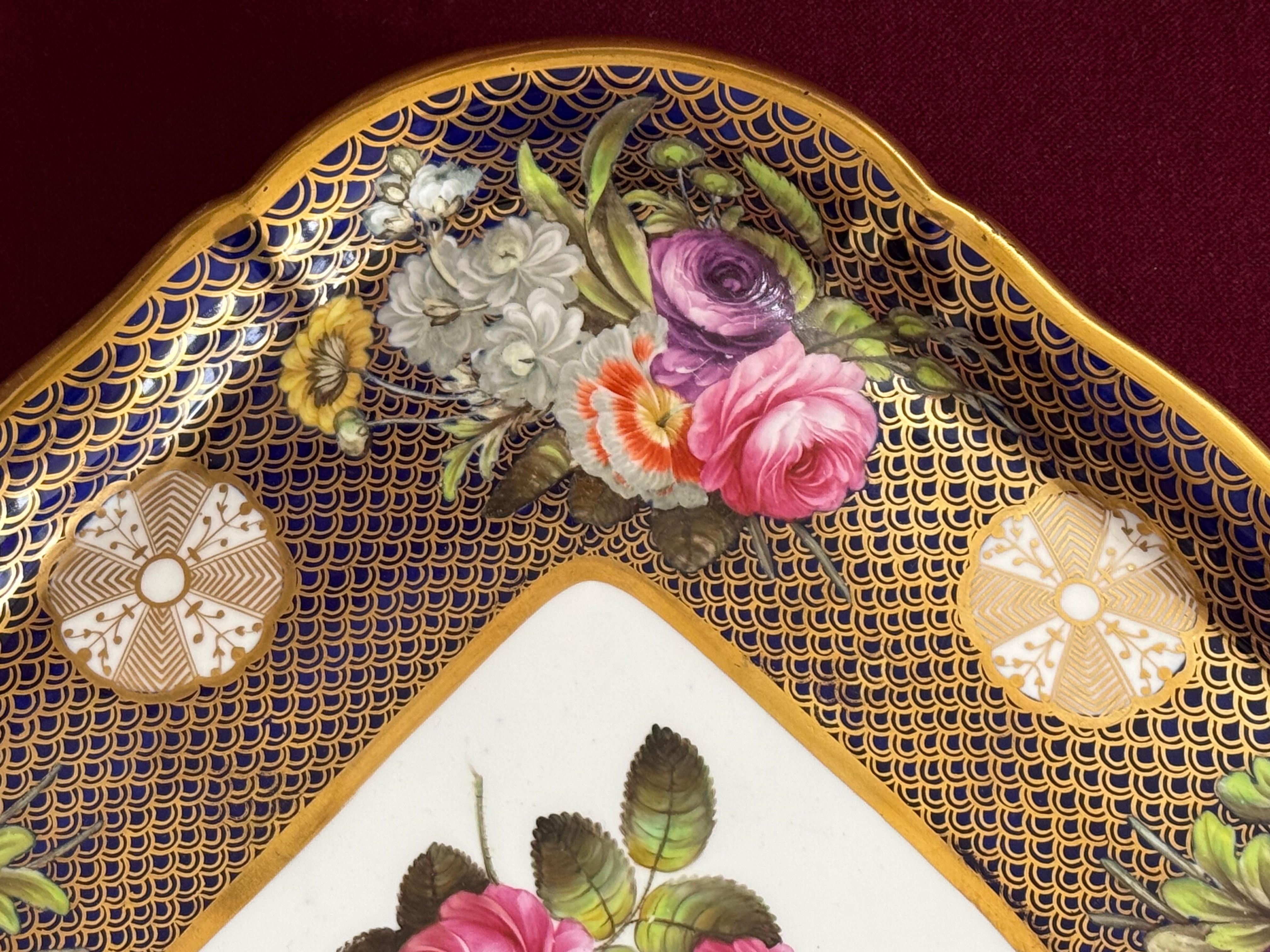 Bandeja grande y rara de porcelana Spode decorada con el modelo 1166 c.1820 en Excelente estado para la venta en Exeter, GB