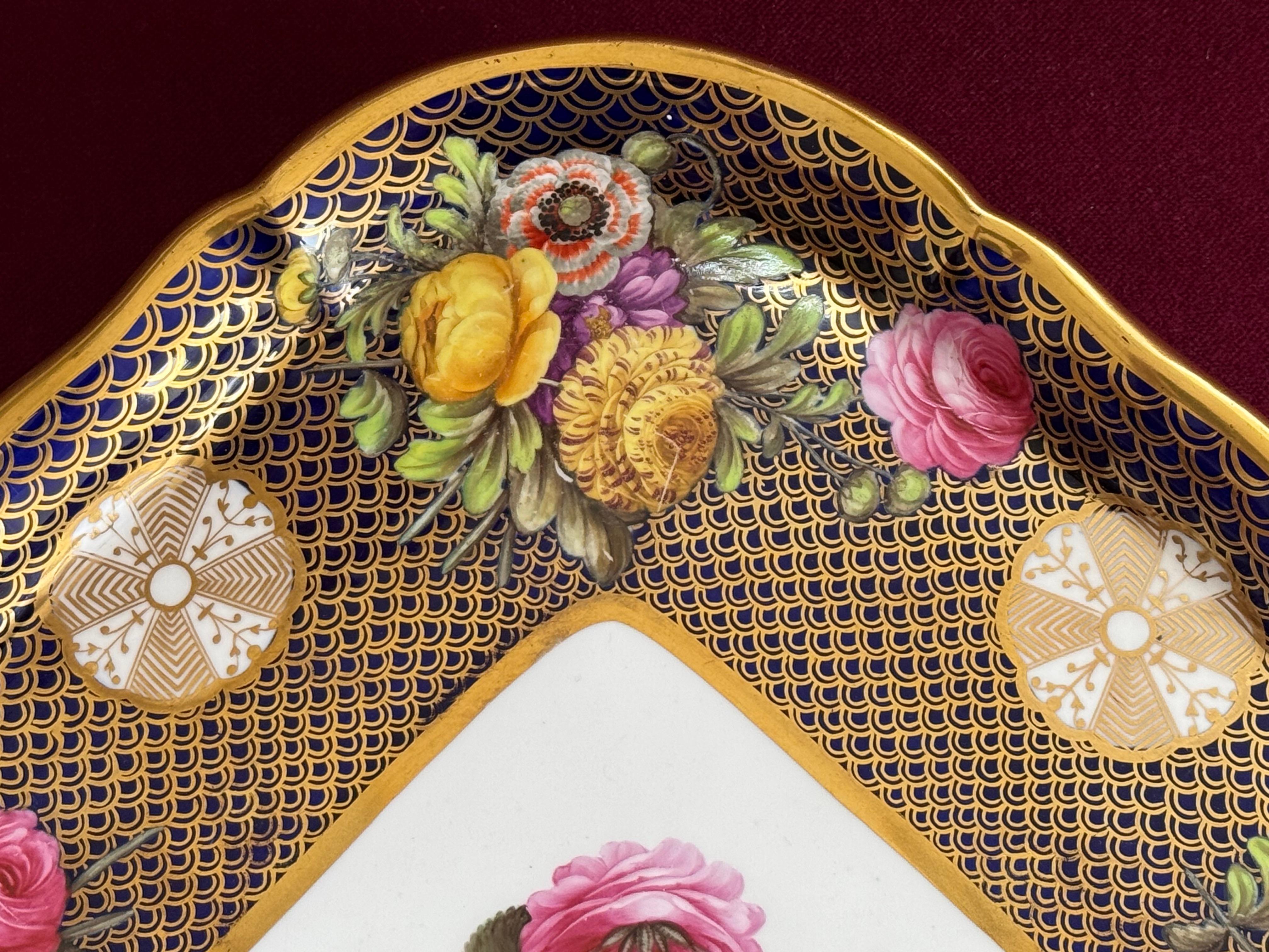 Bandeja grande y rara de porcelana Spode decorada con el modelo 1166 c.1820 siglo XIX en venta