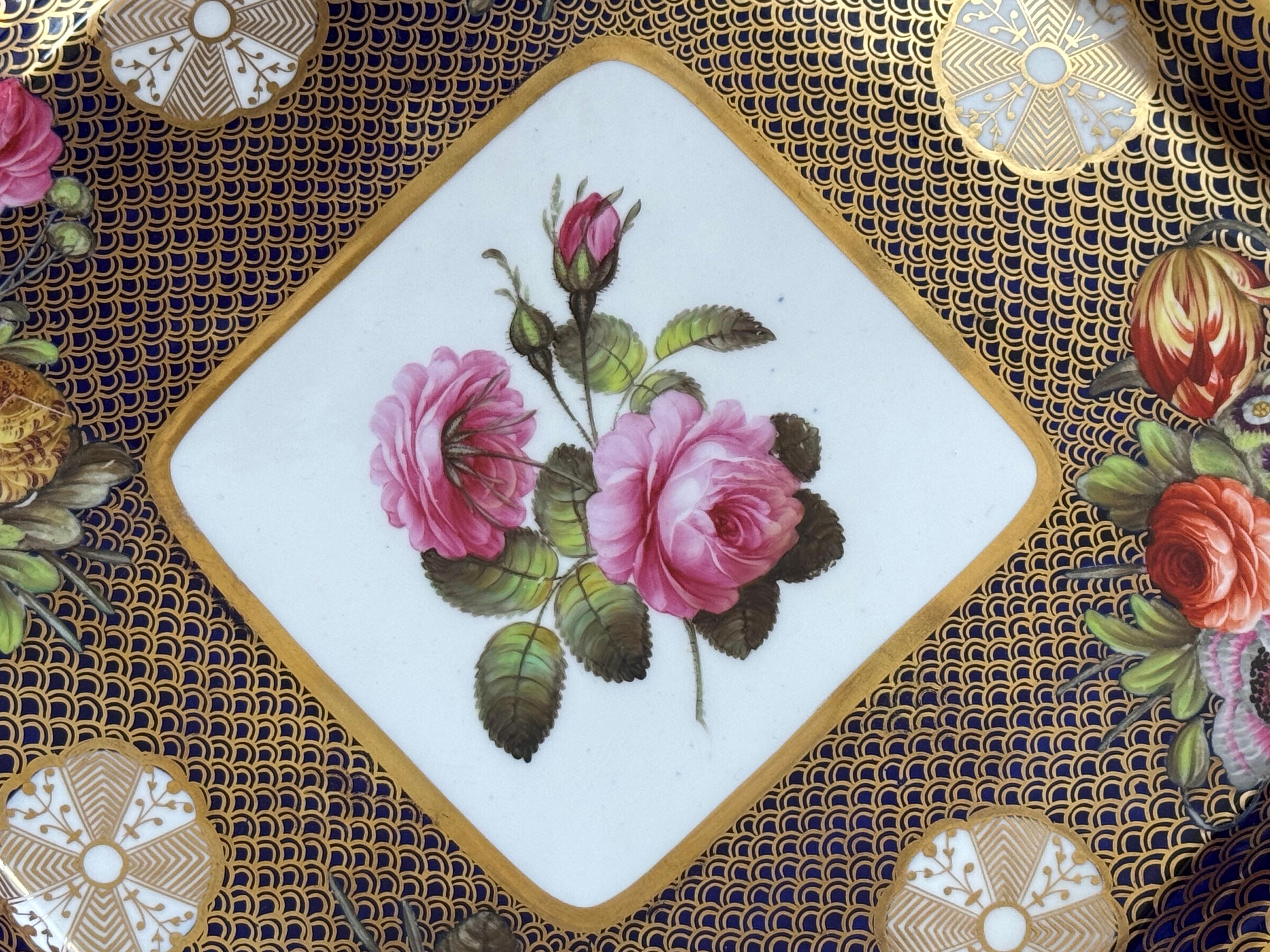 Bandeja grande y rara de porcelana Spode decorada con el modelo 1166 c.1820 Porcelana en venta