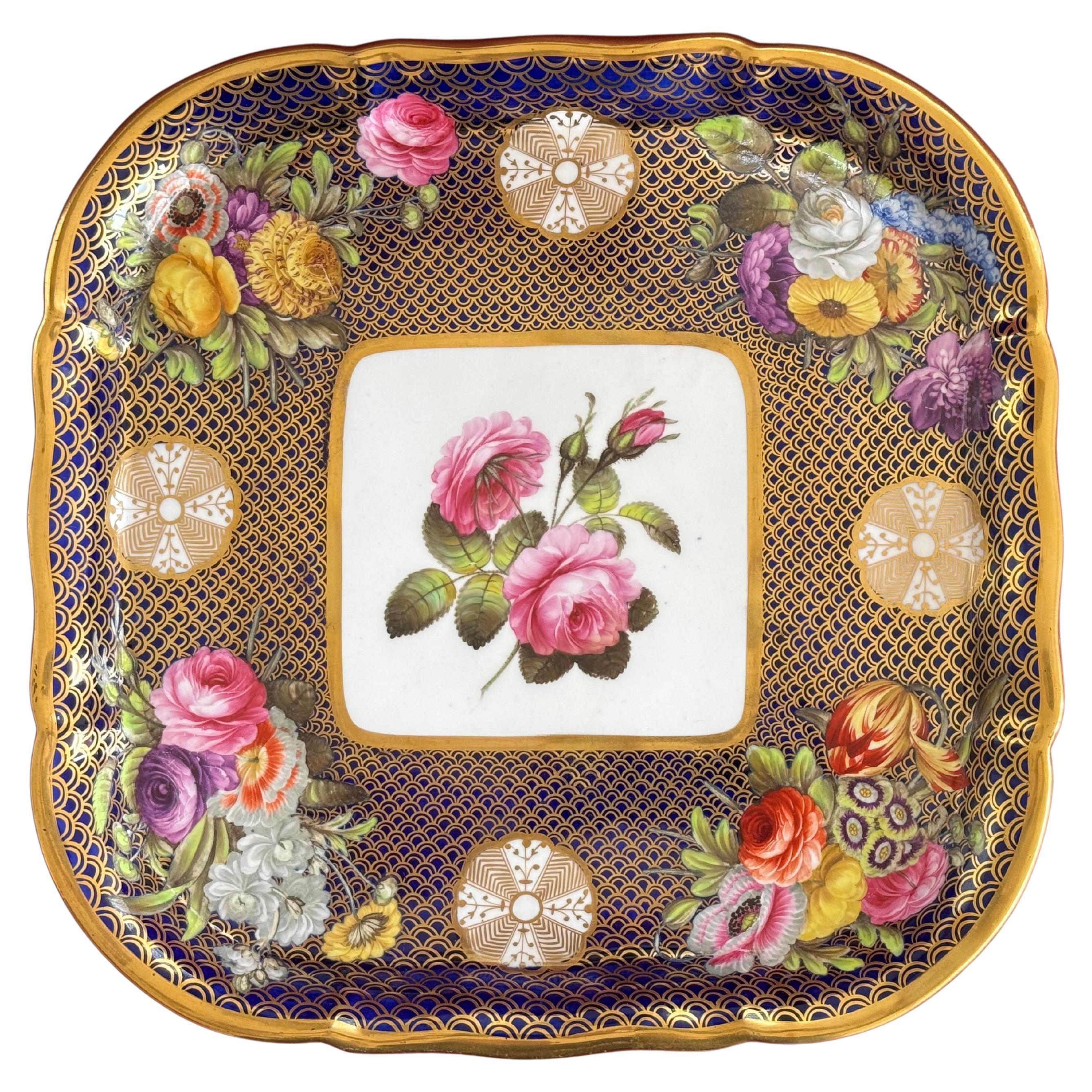 Bandeja grande y rara de porcelana Spode decorada con el modelo 1166 c.1820 en venta