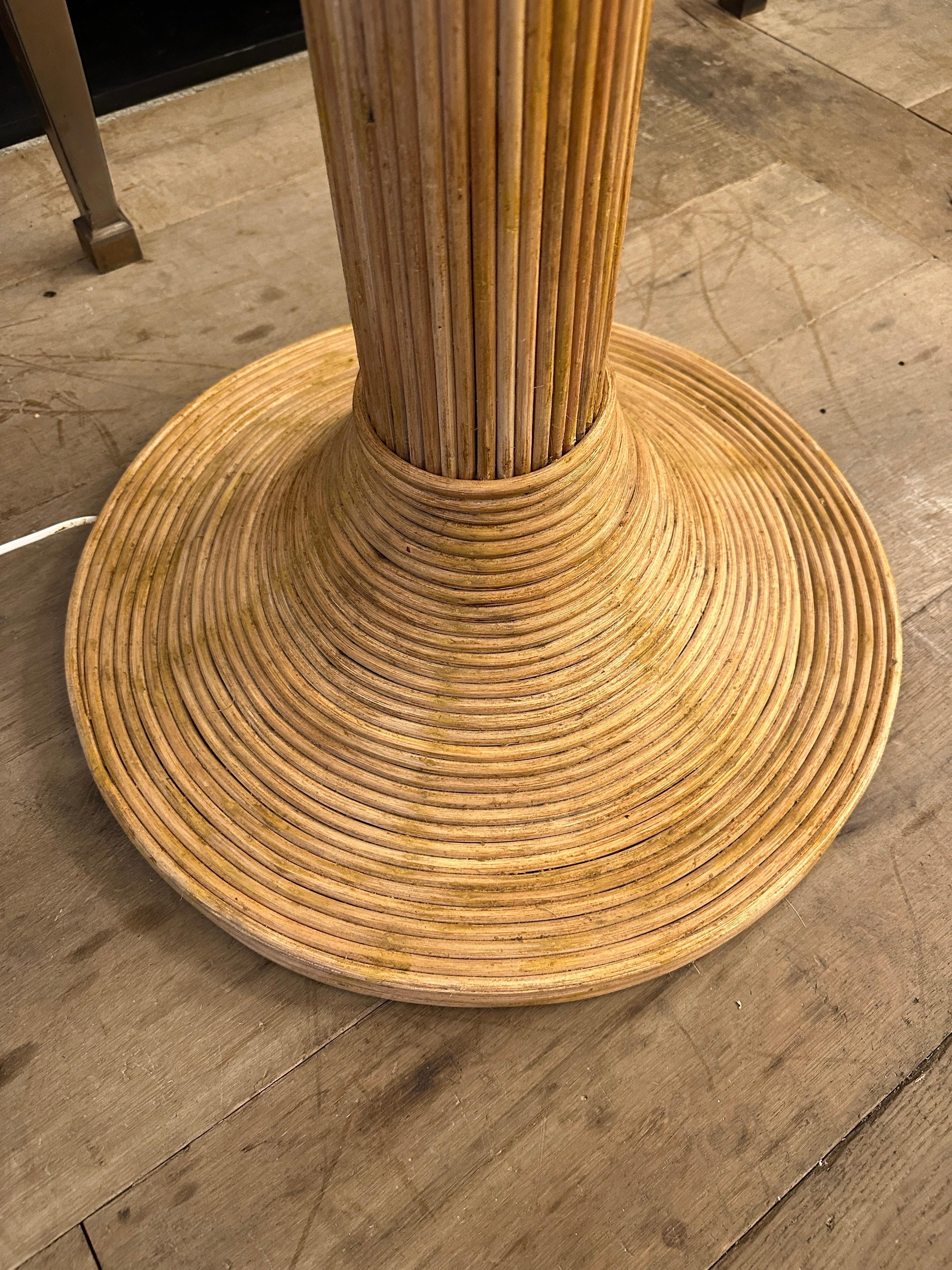 A Large Rattan Palm Tree Floor Lamp 5