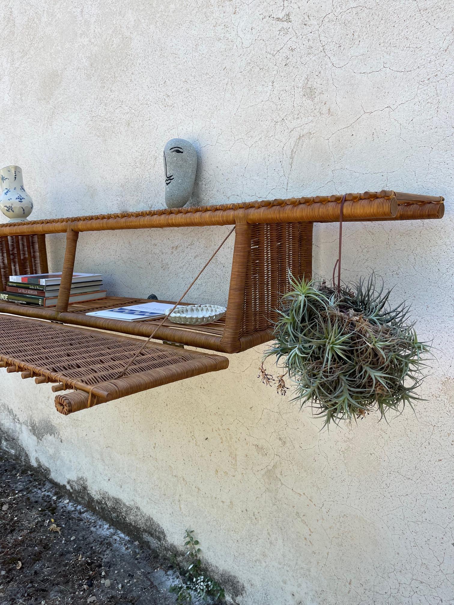 French Large Rattan Shelve by Passolunghi, 2022 For Sale