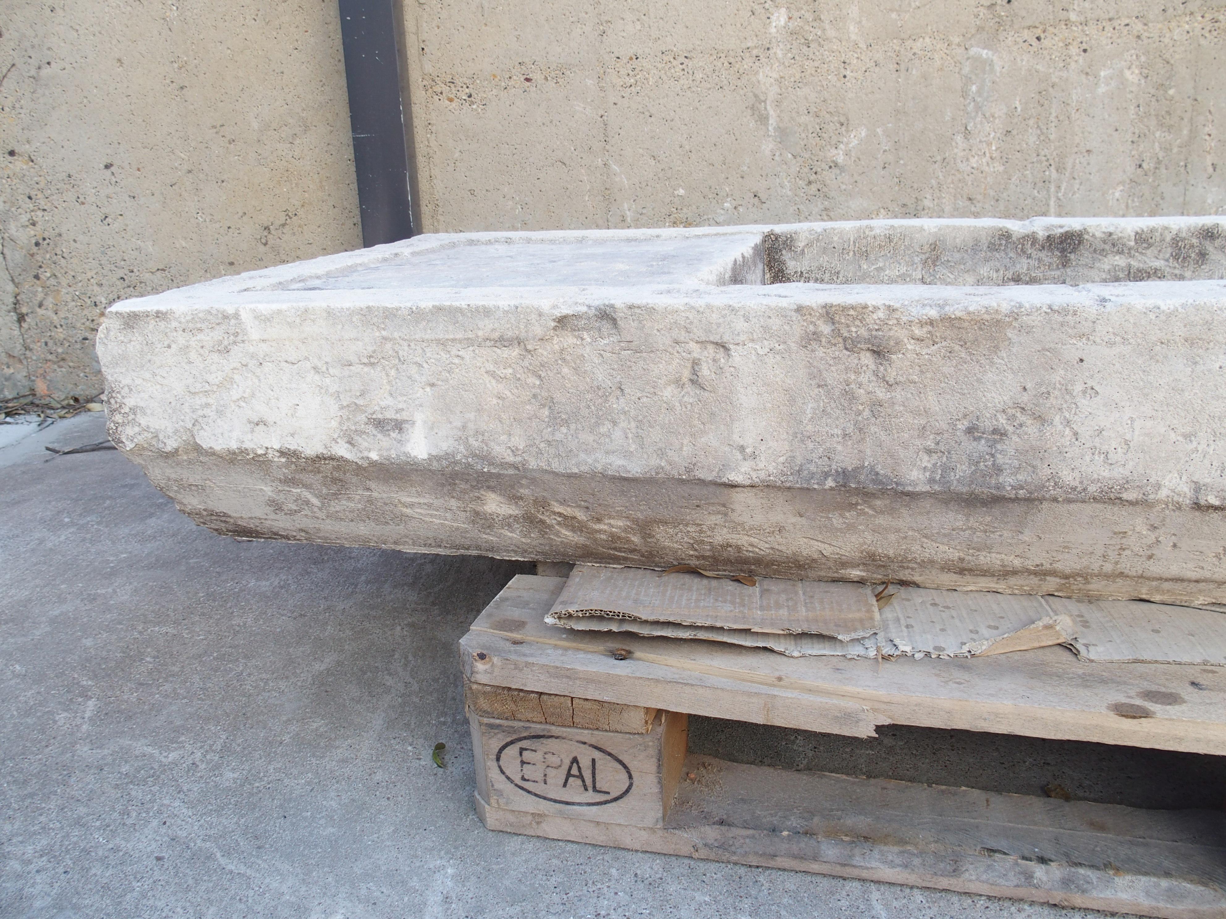 A Large Reconstituted Limestone Farm Sink from Southern Italy, L-71.25 inches 3