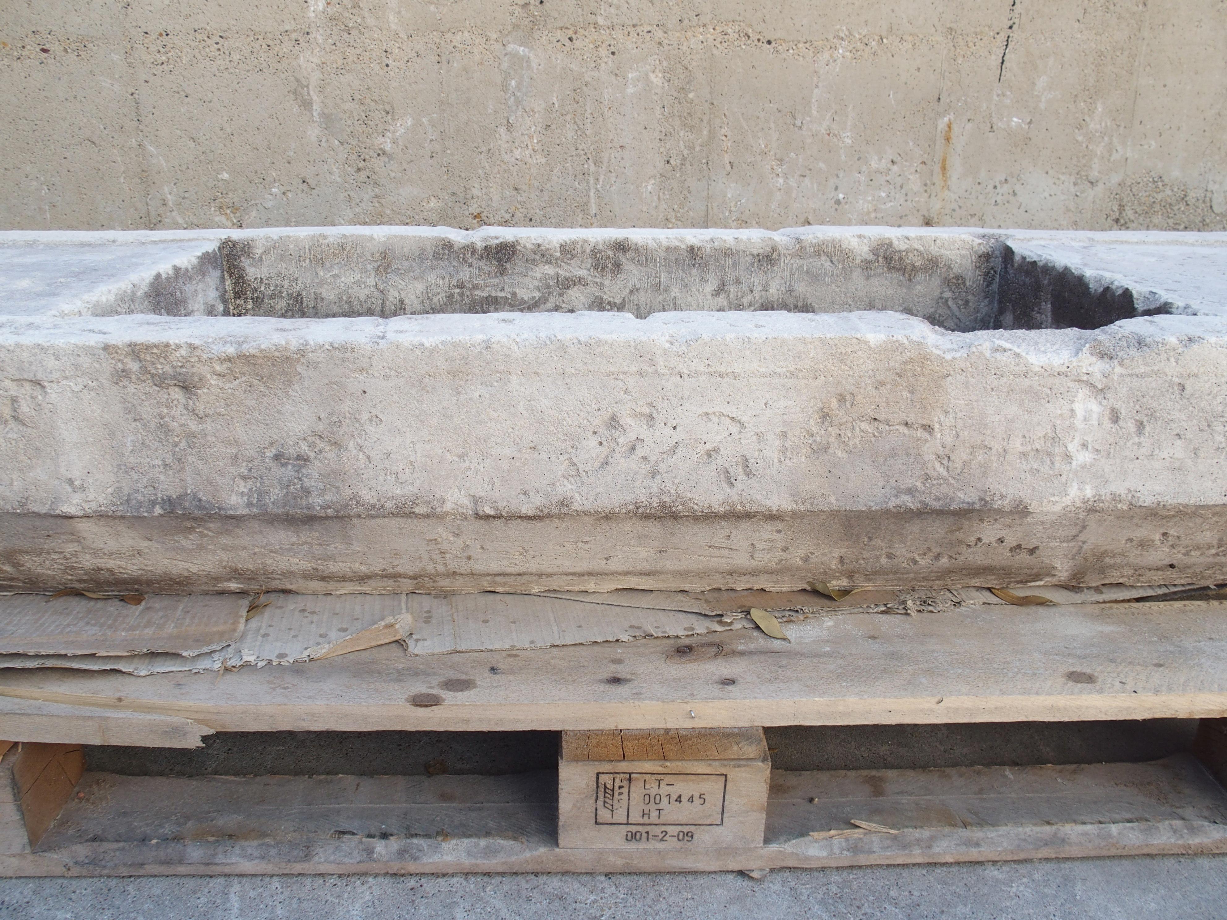 A Large Reconstituted Limestone Farm Sink from Southern Italy, L-71.25 inches 4