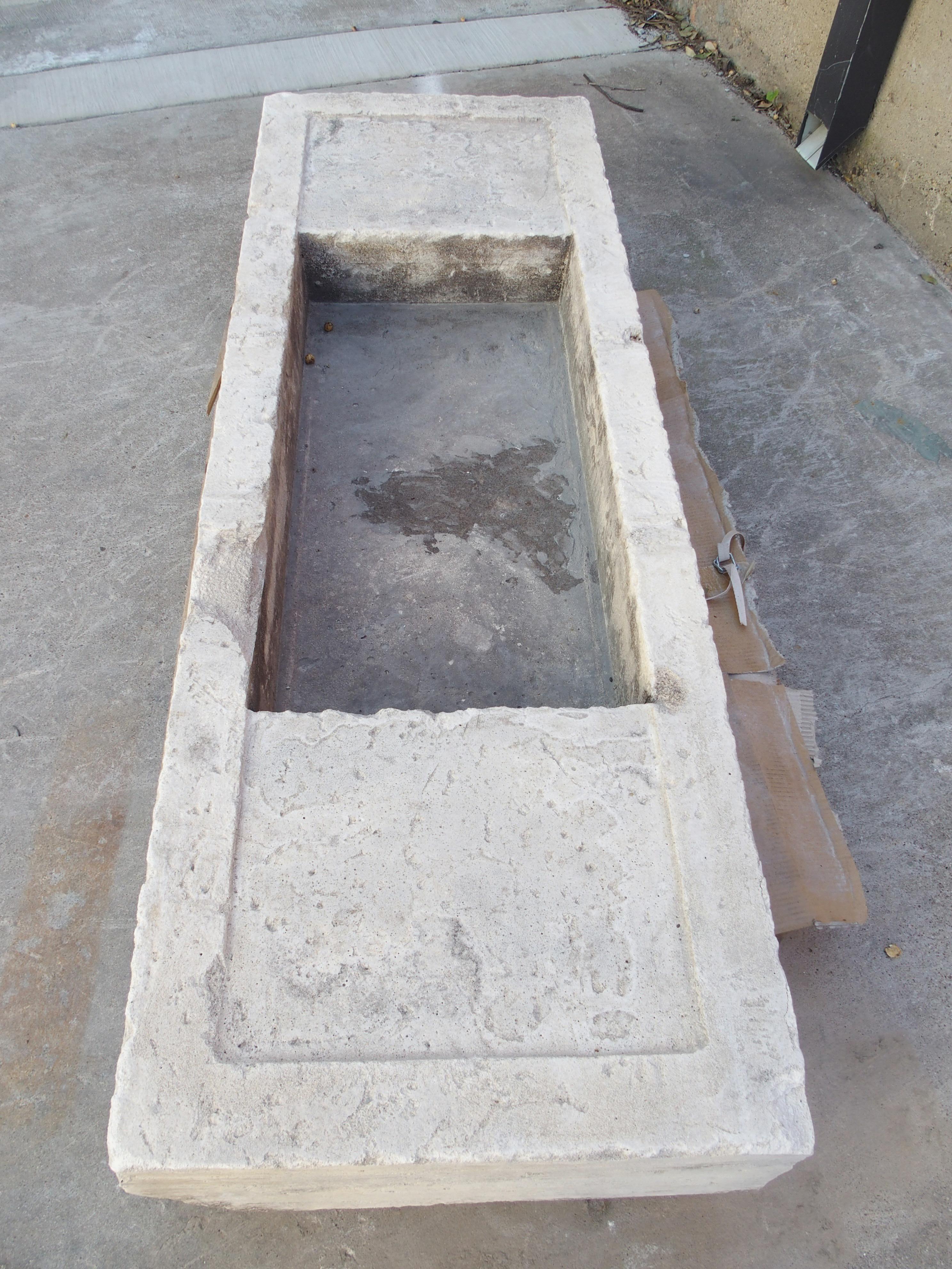 A Large Reconstituted Limestone Farm Sink from Southern Italy, L-71.25 inches 6