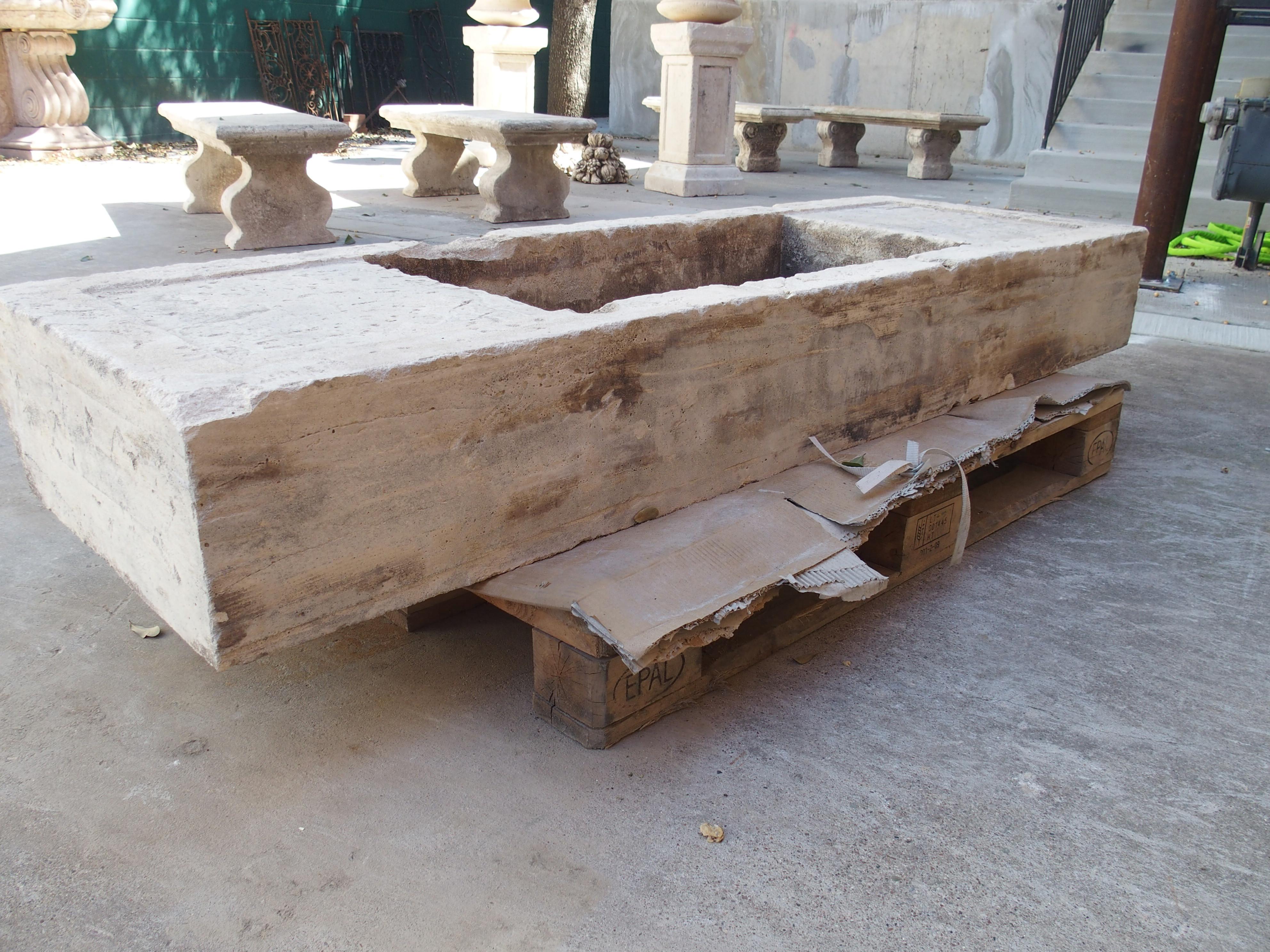 A Large Reconstituted Limestone Farm Sink from Southern Italy, L-71.25 inches 7