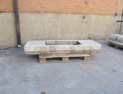 A Large Reconstituted Limestone Farm Sink from Southern Italy, L-71.25 inches