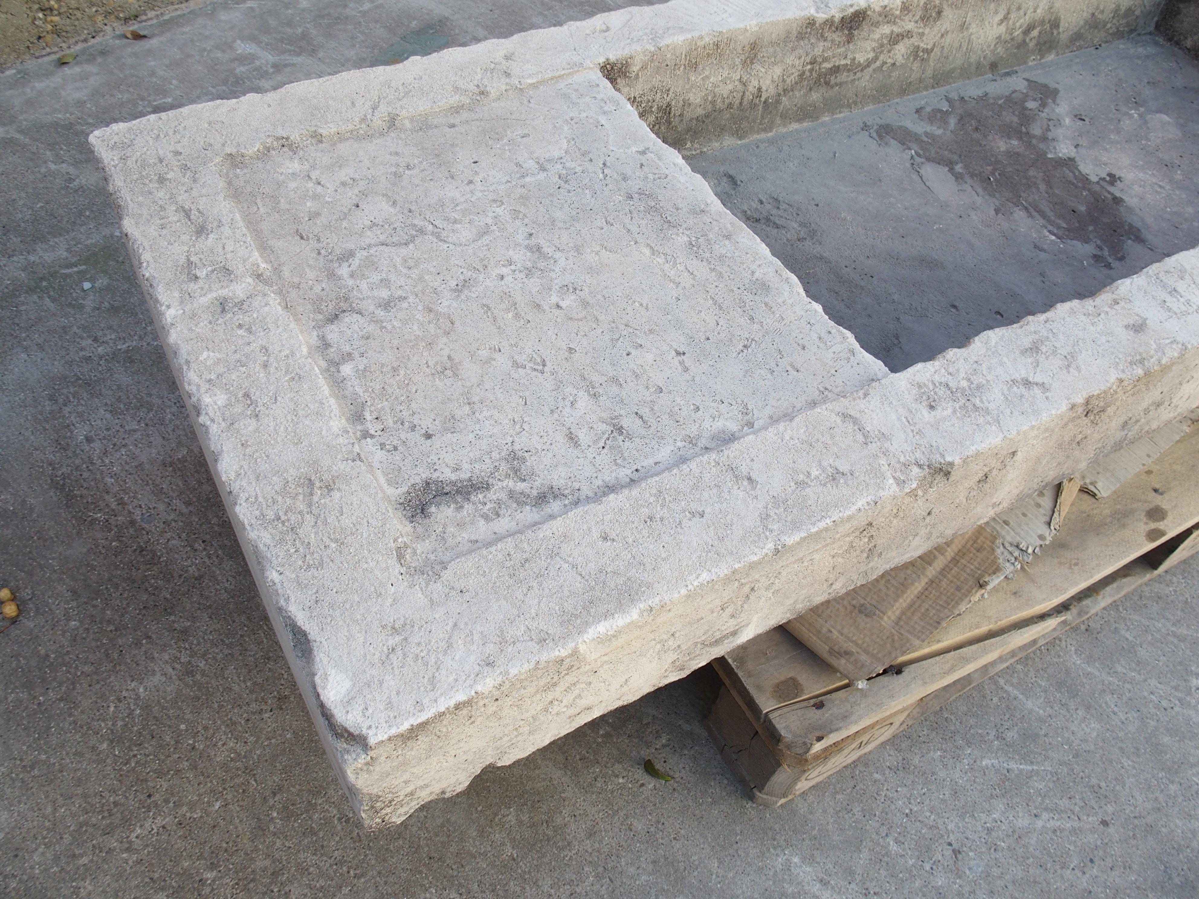 Contemporary A Large Reconstituted Limestone Farm Sink from Southern Italy, L-71.25 inches