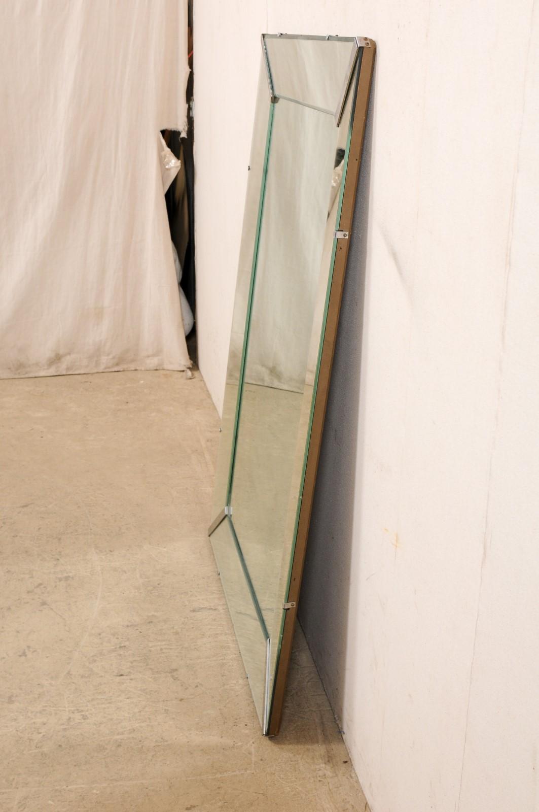 Large Rectangular-Shaped Wall Mirror W/Mirror Surround 'Stands Just Shy of 5' For Sale 2