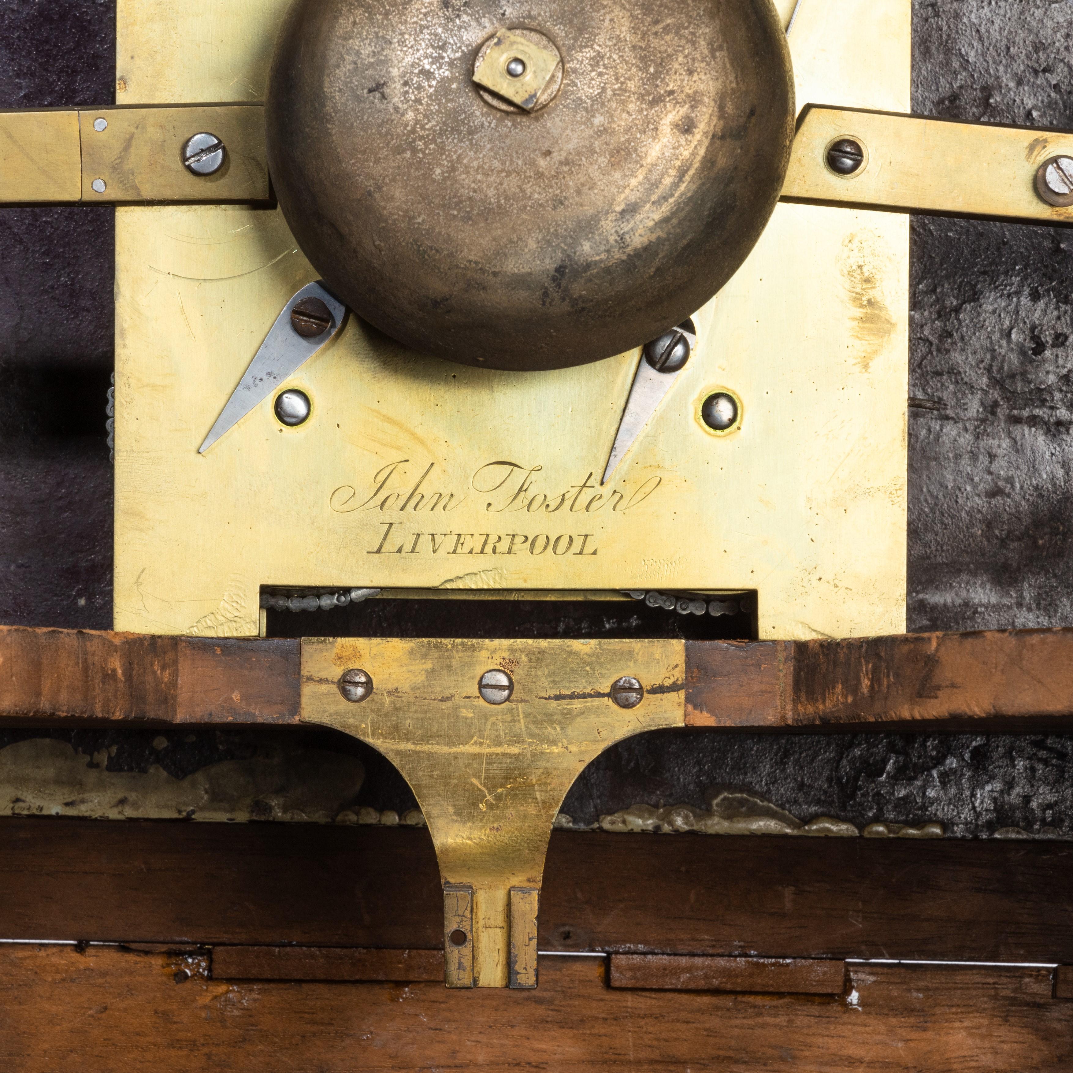 Large Regency Mahogany Brass Inlaid Bracket Clock by John Foster, circa 1820 5