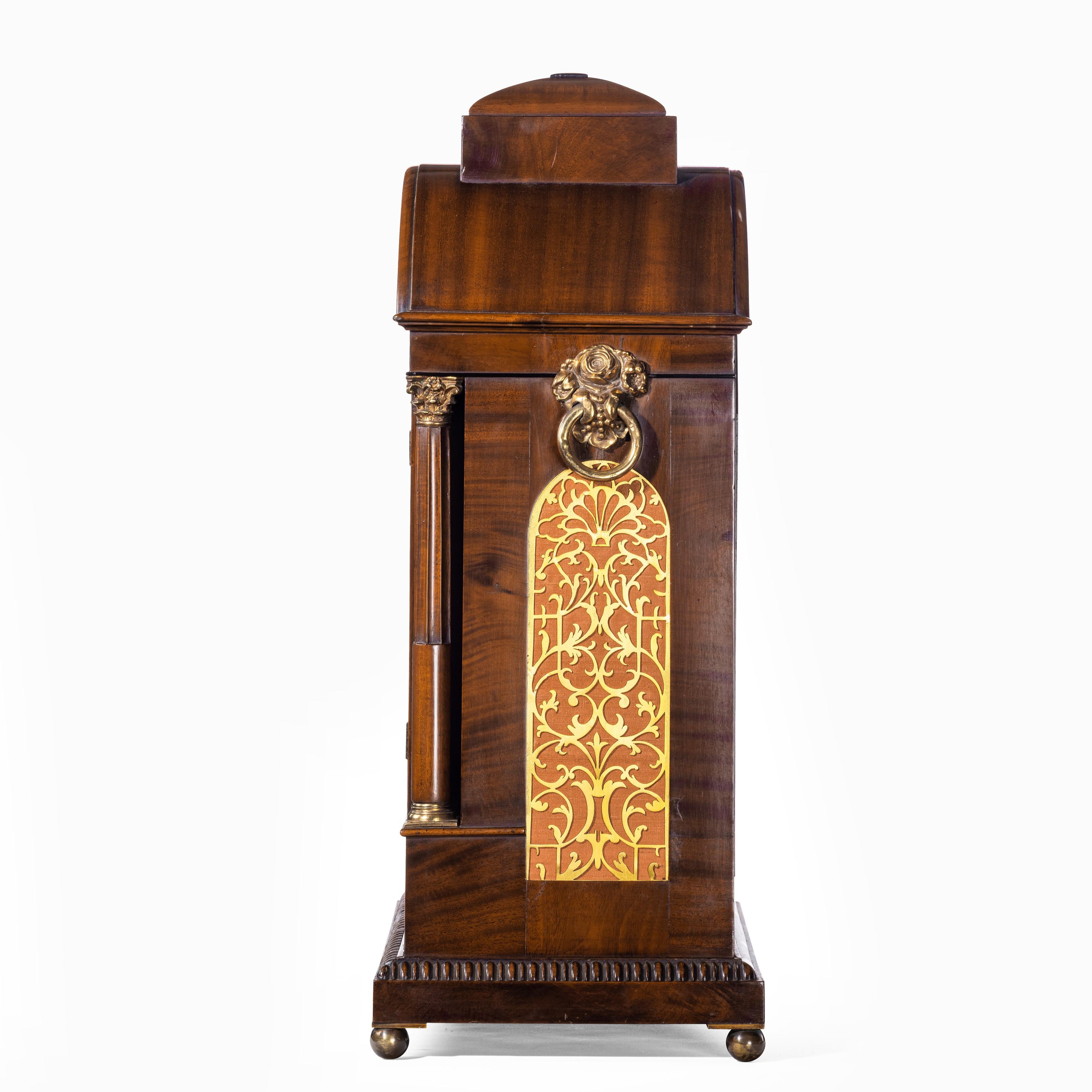 Large Regency Mahogany Brass Inlaid Bracket Clock by John Foster, circa 1820 9