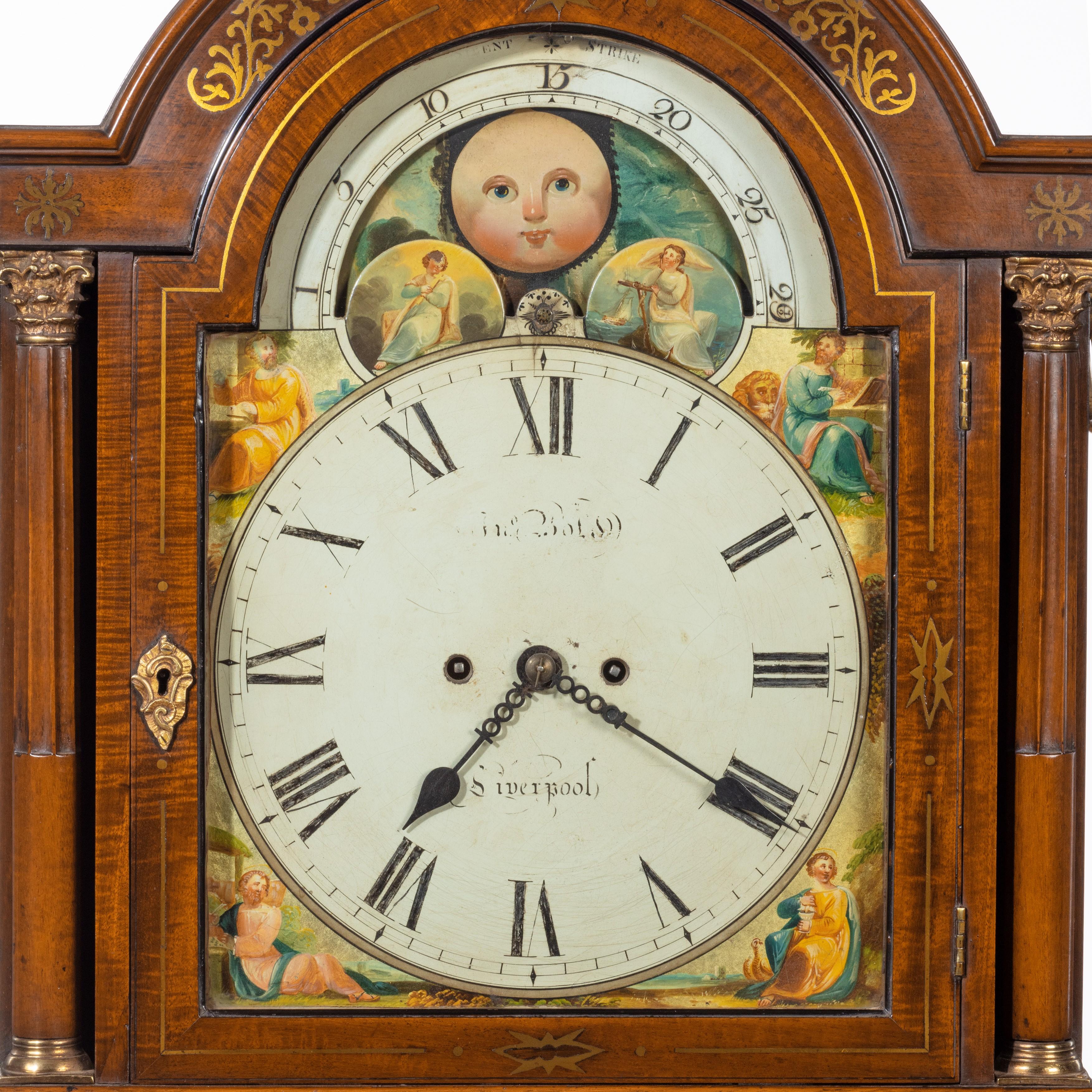 Large Regency Mahogany Brass Inlaid Bracket Clock by John Foster, circa 1820 In Good Condition In Lymington, Hampshire