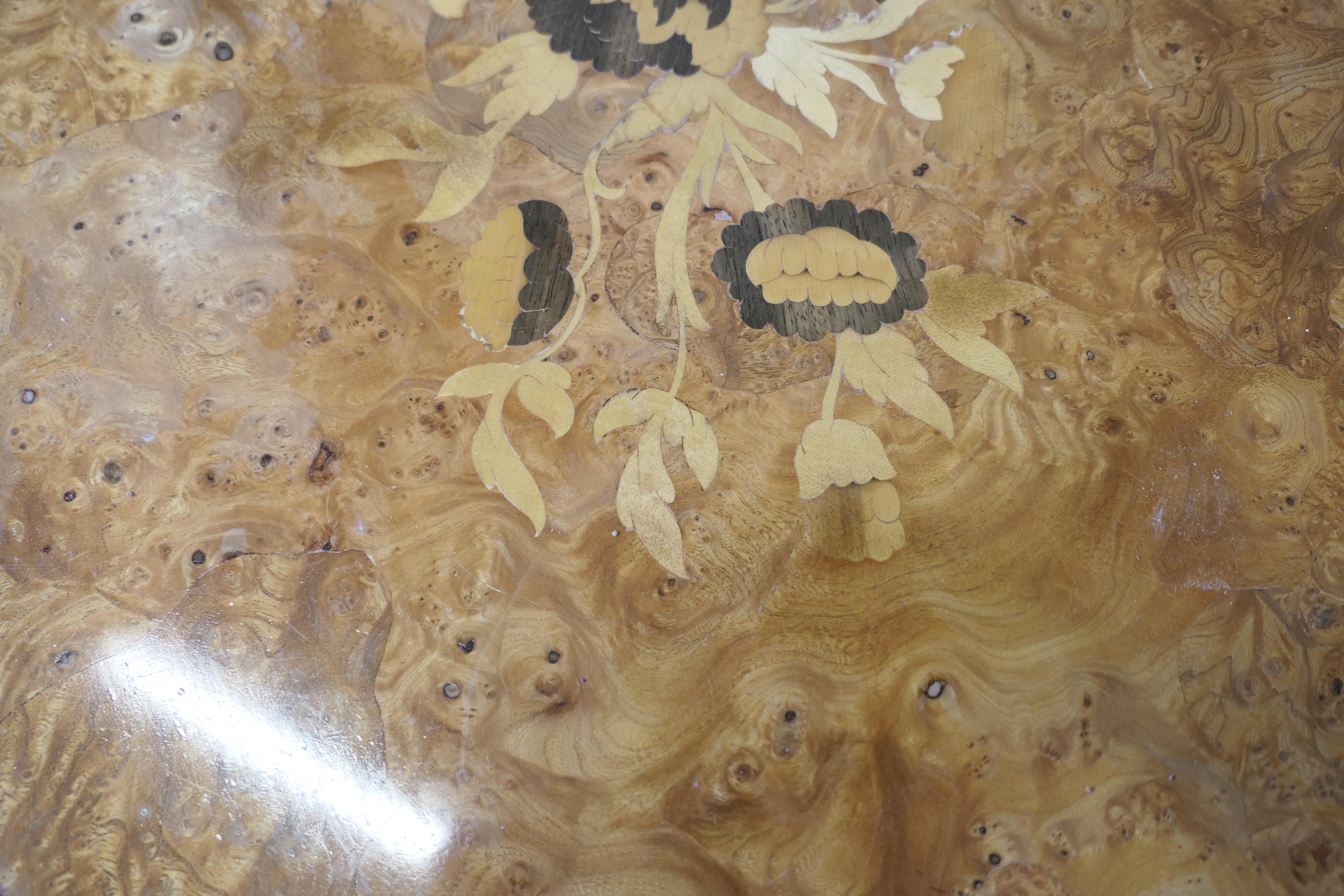 Walnut A Large Regency Style Birdseye Veneer Coffee Table For Sale
