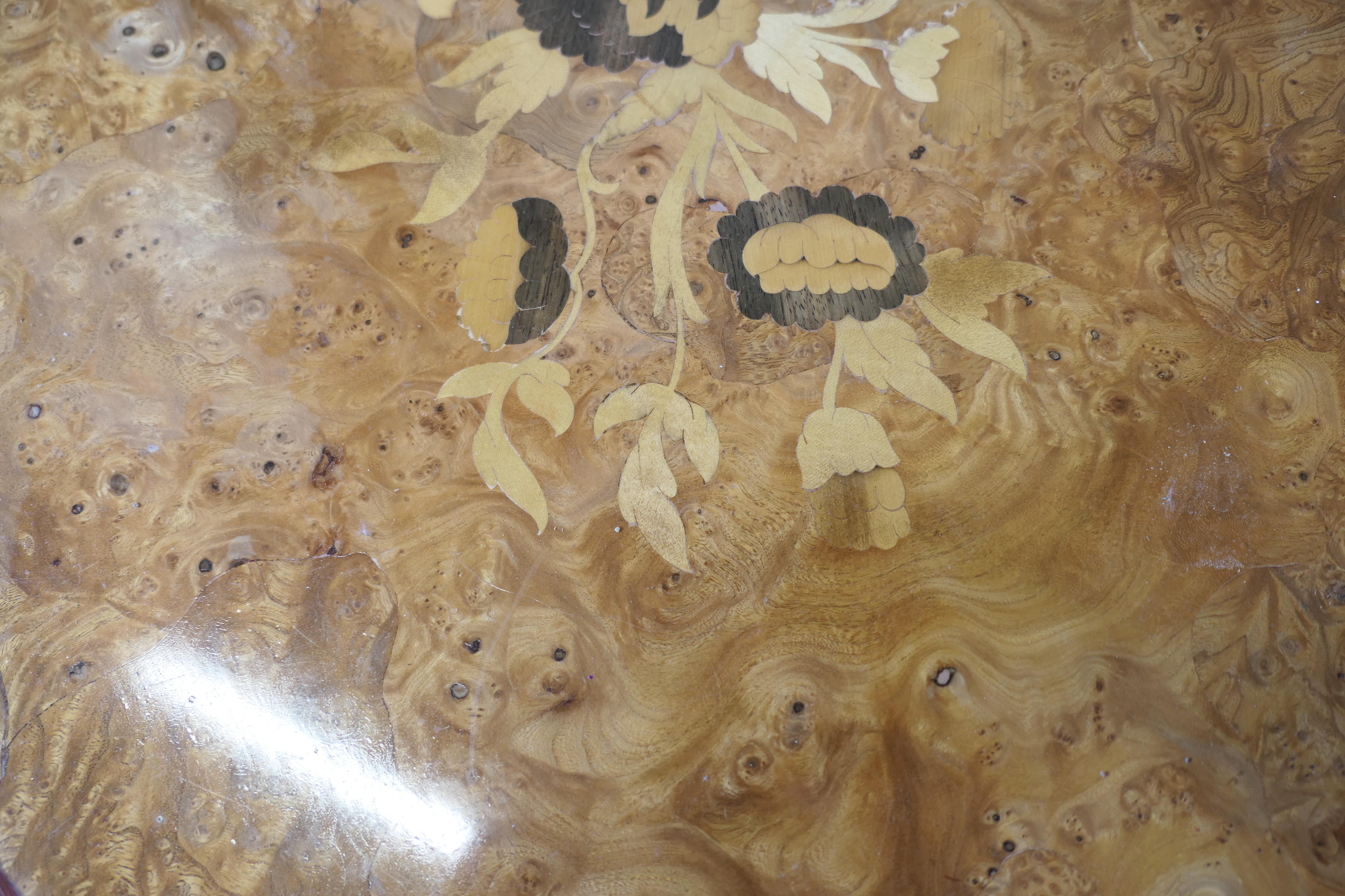 A Large Regency Style Birdseye Veneer Coffee Table For Sale 1