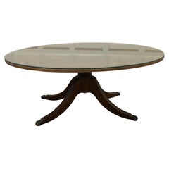 Large Regency Style Flame Mahogany Coffee Table