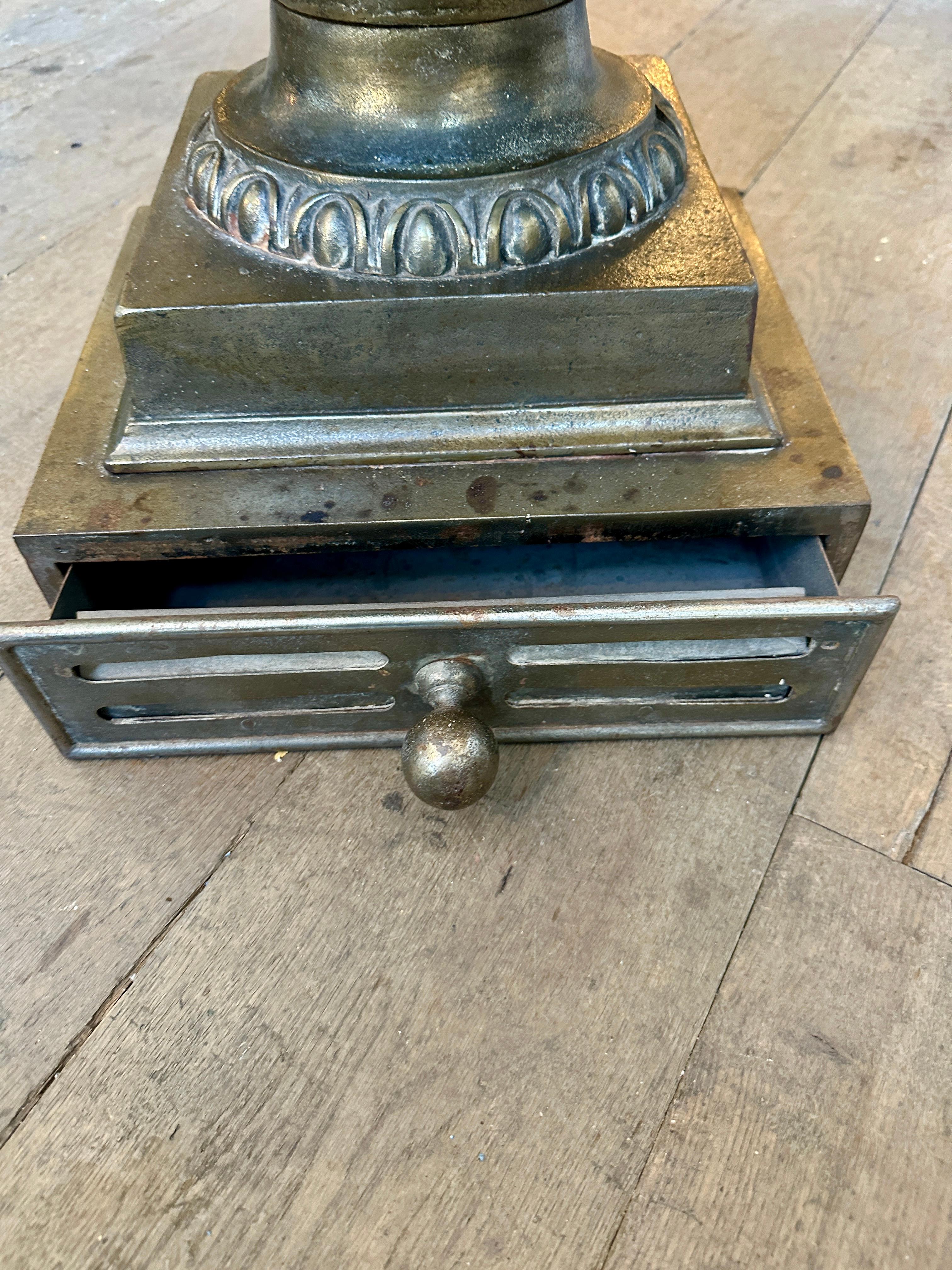 A Large Regency Urn Fire Grate/Basket In Bronze Finish For Sale 3