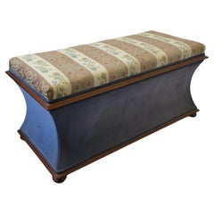 A Large Regency Waisted Upholstered Ottoman or Window Seat