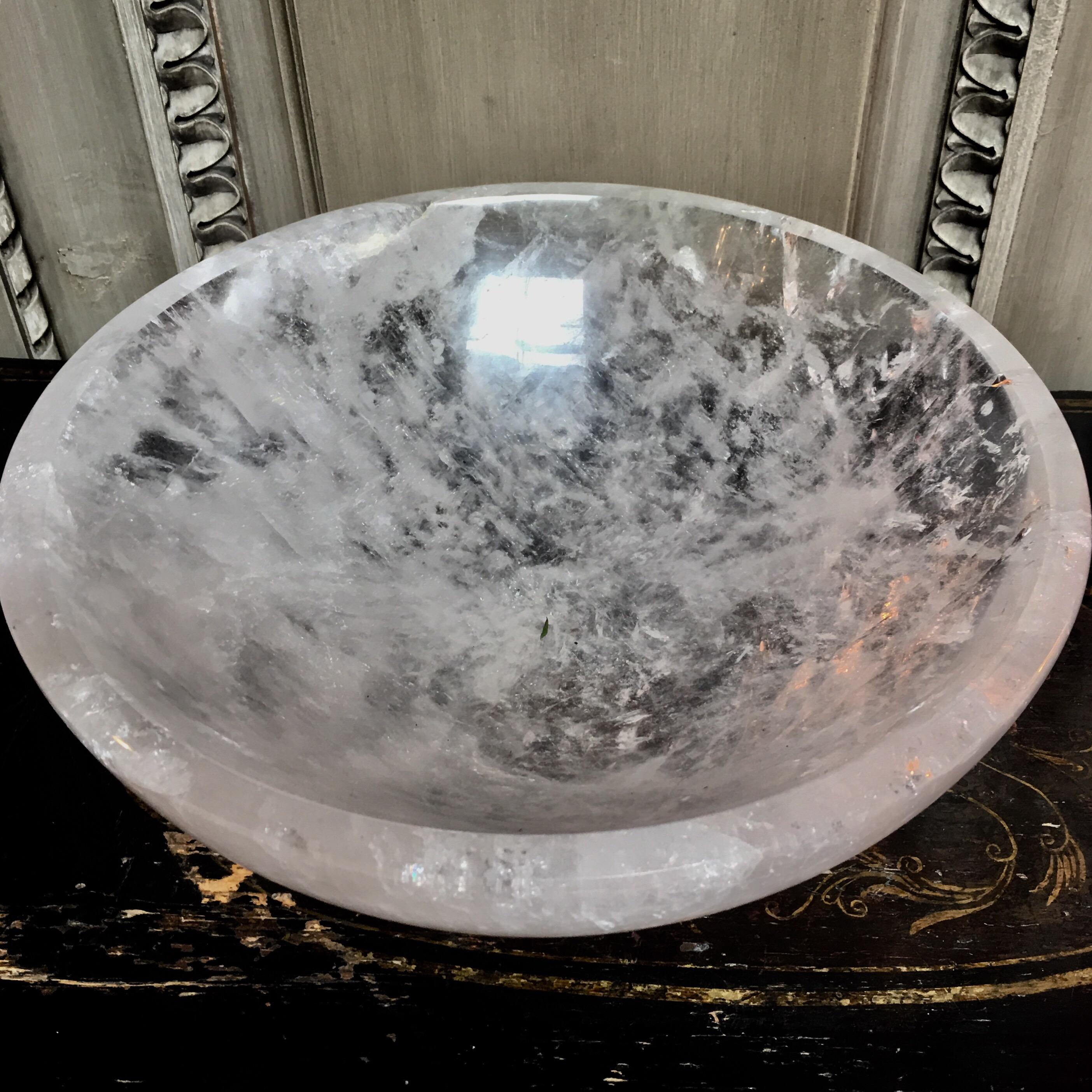 Chilean Large Rock Crystal Bowl