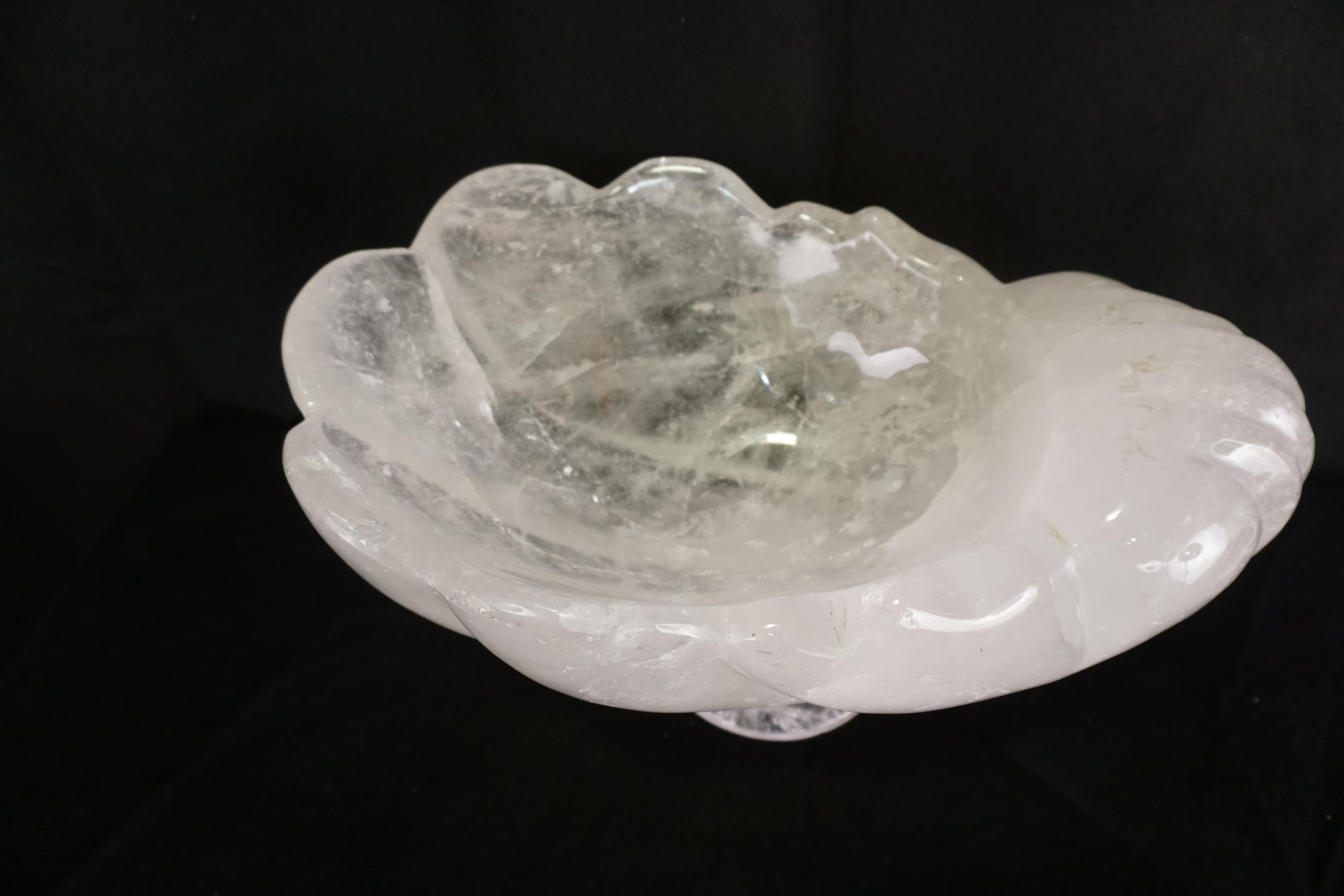 French Large Rock Crystal Centerpiece