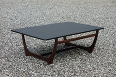 Large Rosewood and Blake Slate Coffee Table