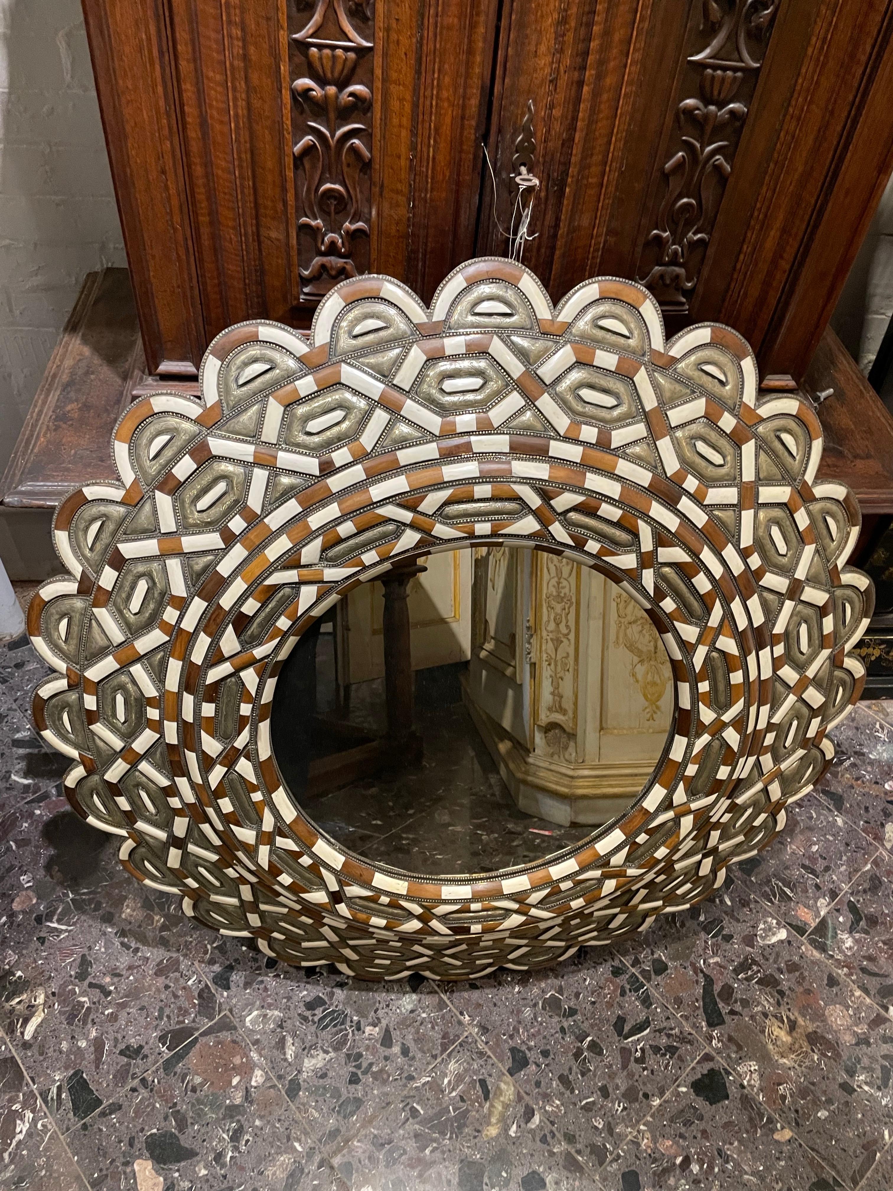 Australian A Large Round Moroccan Style Mirror For Sale