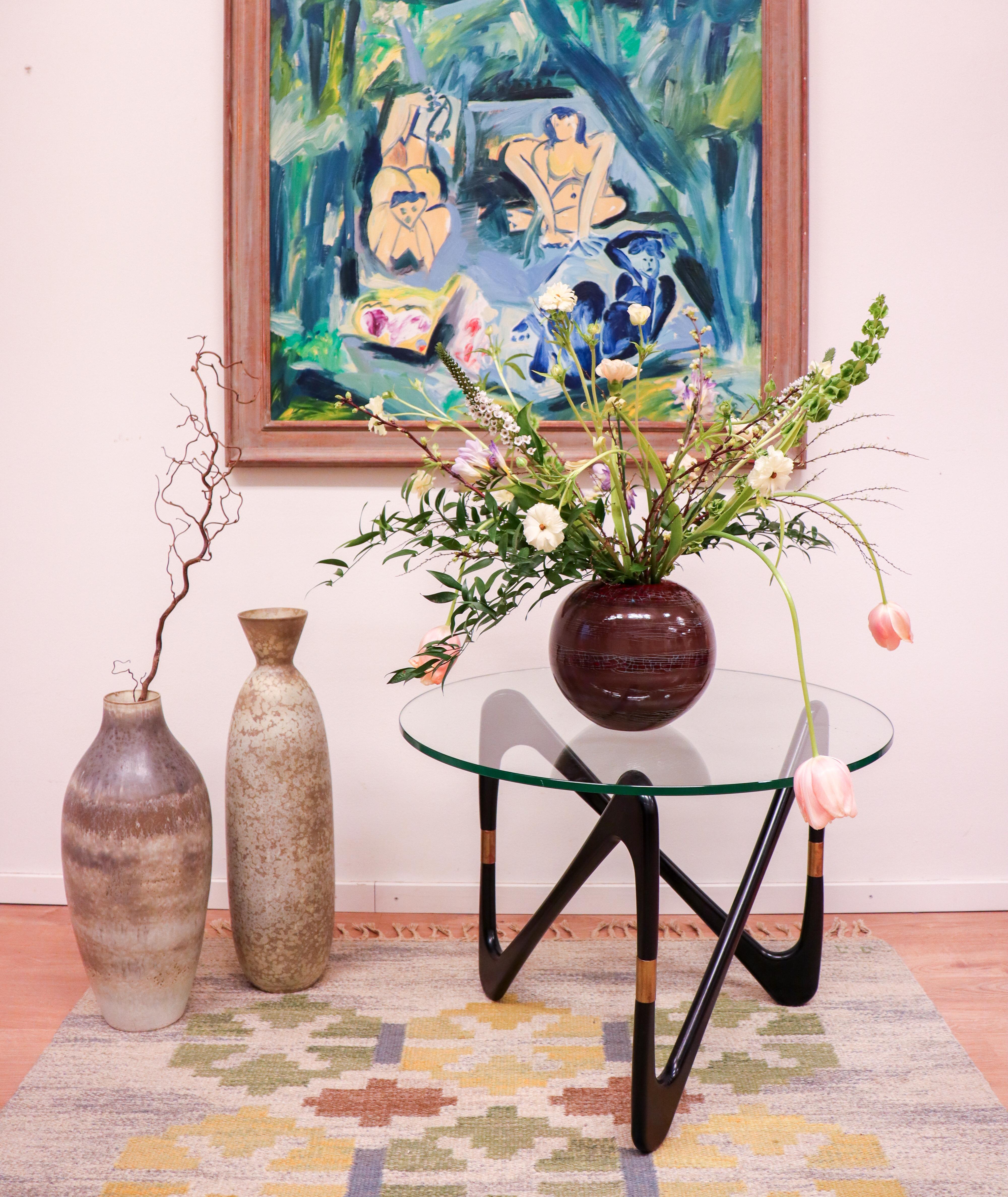 Un grande vaso rotondo in ceramica rossa - Ingrid Atterberg, Svezia, 1979 in vendita 1