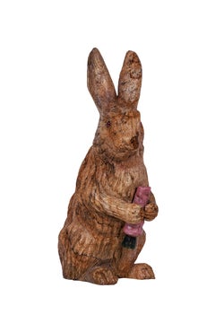 Large Russian Carved Jasper Figure of a Rabbit