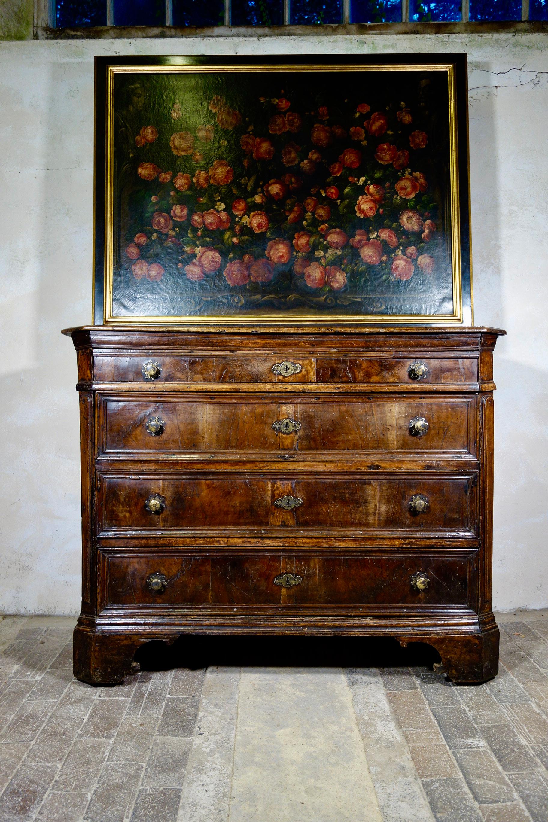A Huge 17th Century North Italian Walnut Commode - Chest of Drawers - Dresser For Sale 8
