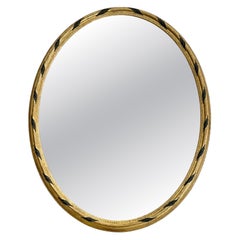 A large scale 19th Century Giltwood Oval Mirror