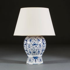 Large Scale Blue and White Delft Vase as a Lamp