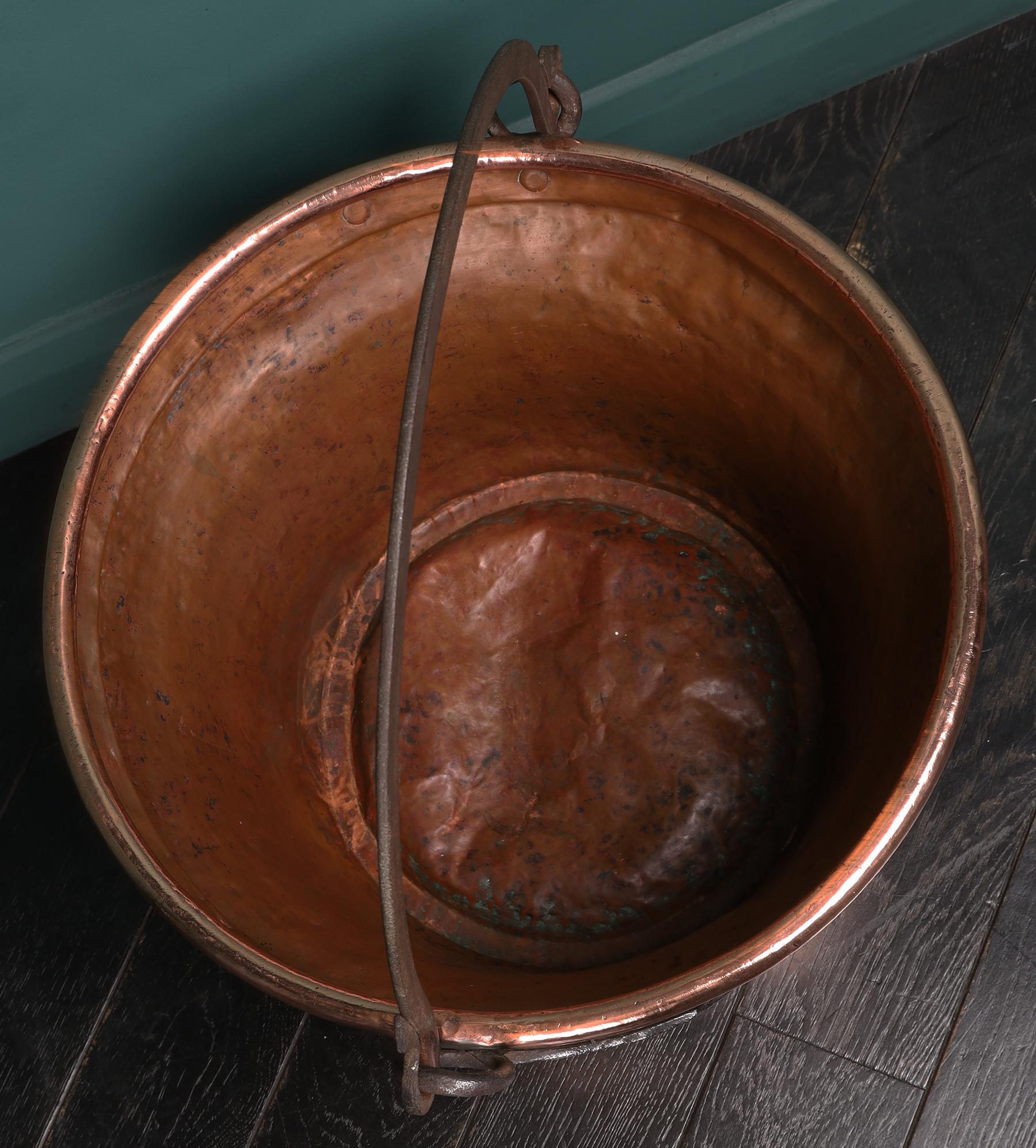 English A Large Scale Copper & Wrought Log Bin For Sale