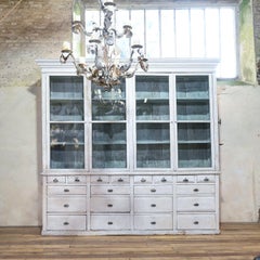 A Large Scale 19th Century French Painted Glazed Bibliothèque Cabinet - Bookcase