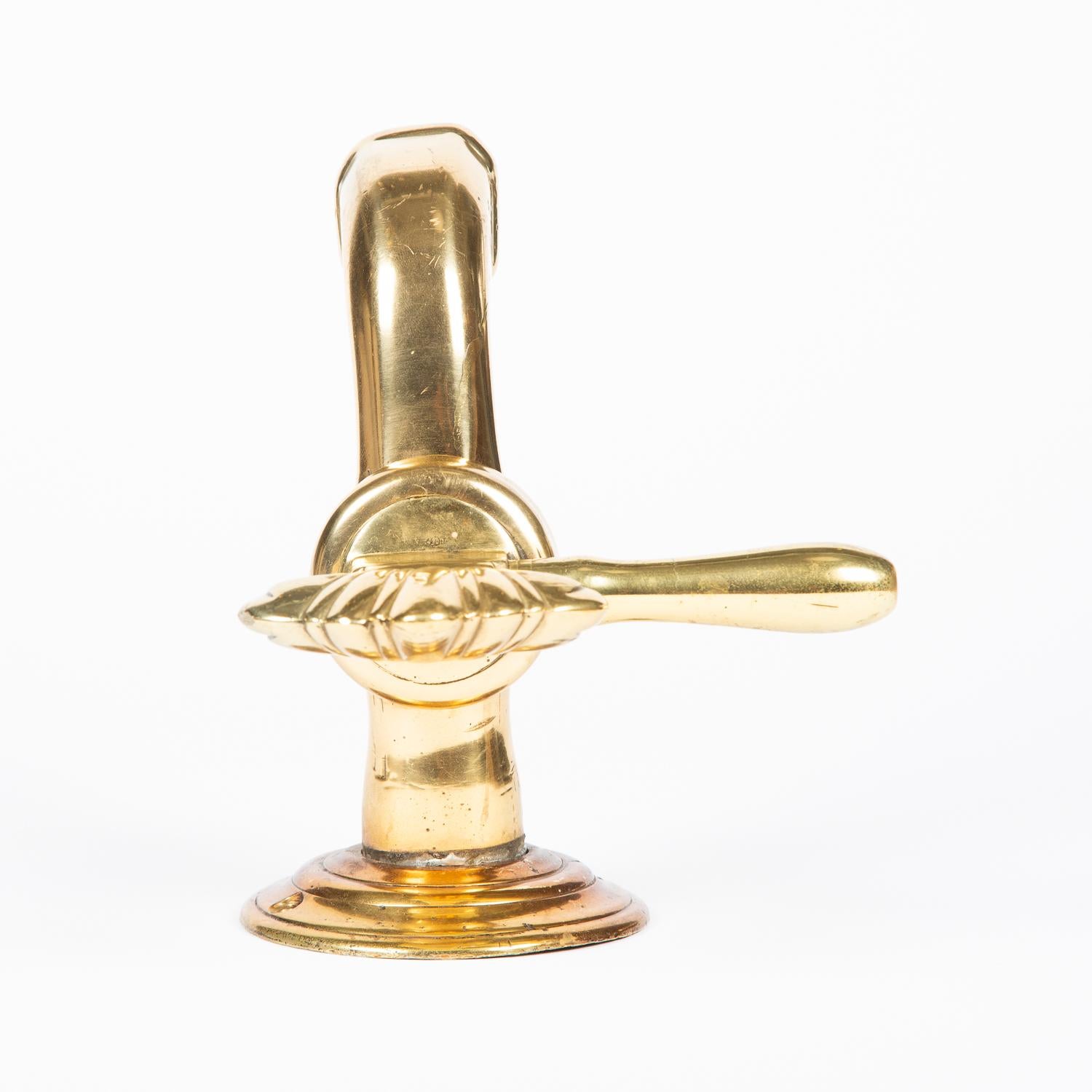 Large Scale Georgian Brass Tap In Good Condition For Sale In London, GB