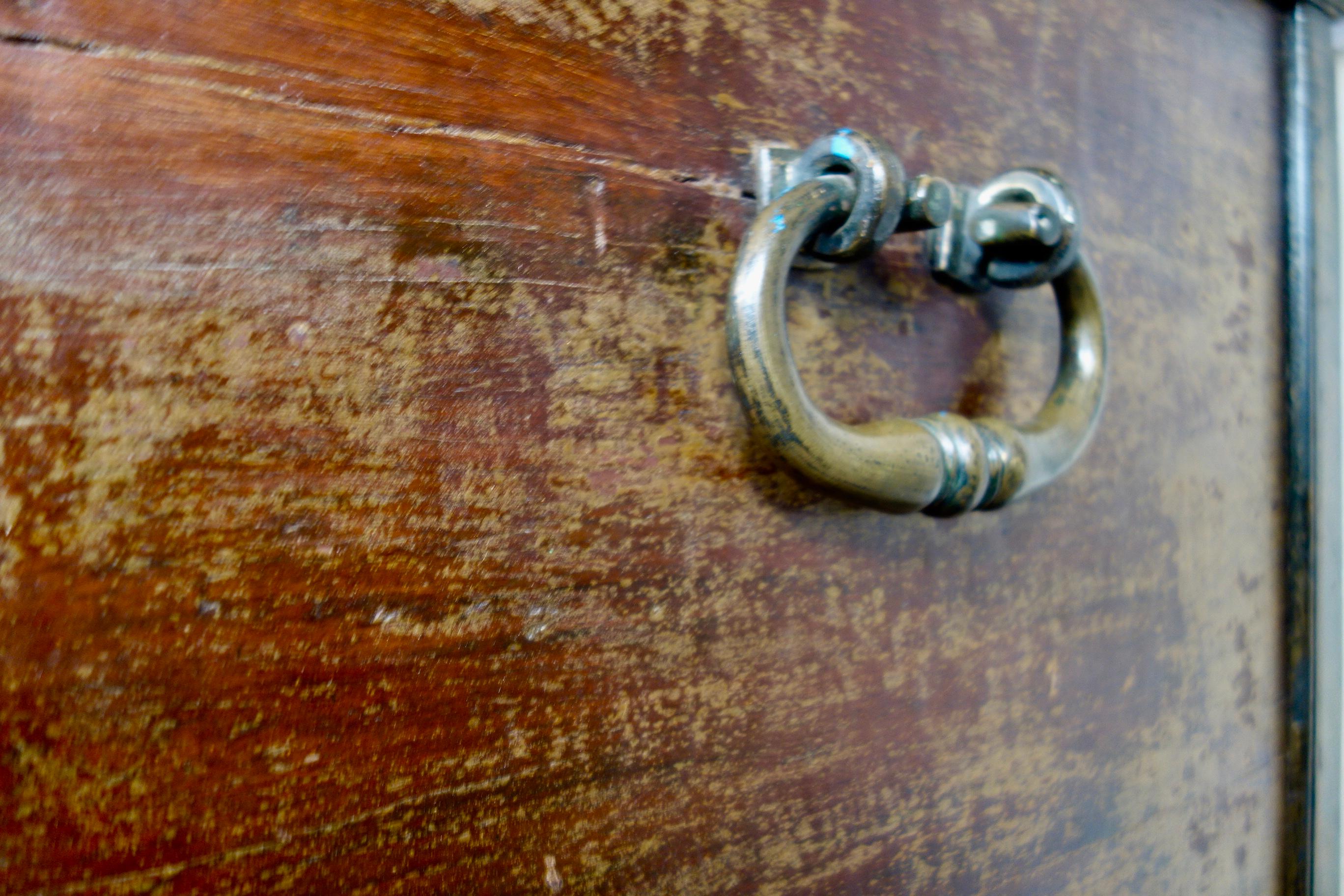 Large Scale Late 19th Century Indo Dutch Chest on Feet Trunk For Sale 6