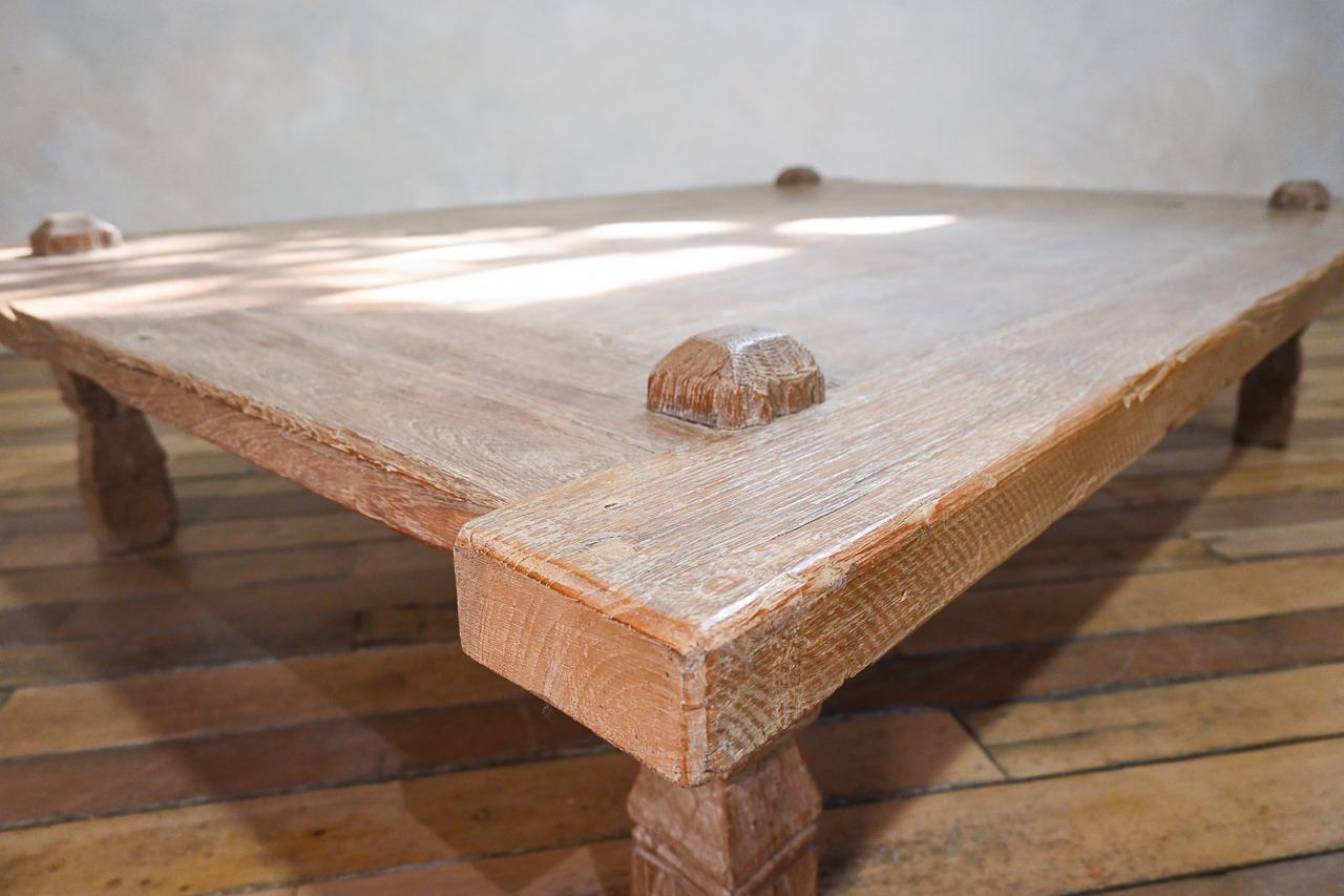 Teak Large-Scale Late 19th Century Javanese, Indonesia Weavers Coffee Table