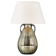 A Large Scale Mercury Glass Vase as a Table Lamp