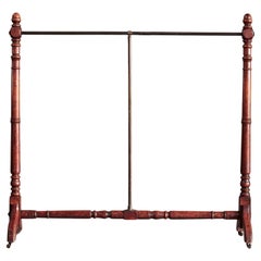 Antique A Large Scale Nineteenth Century Mahogany Hanging Coat Rail
