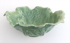 Large-Scaled American Rookwood Art Pottery Celadon Glazed Cabbage-Leaf Bowl