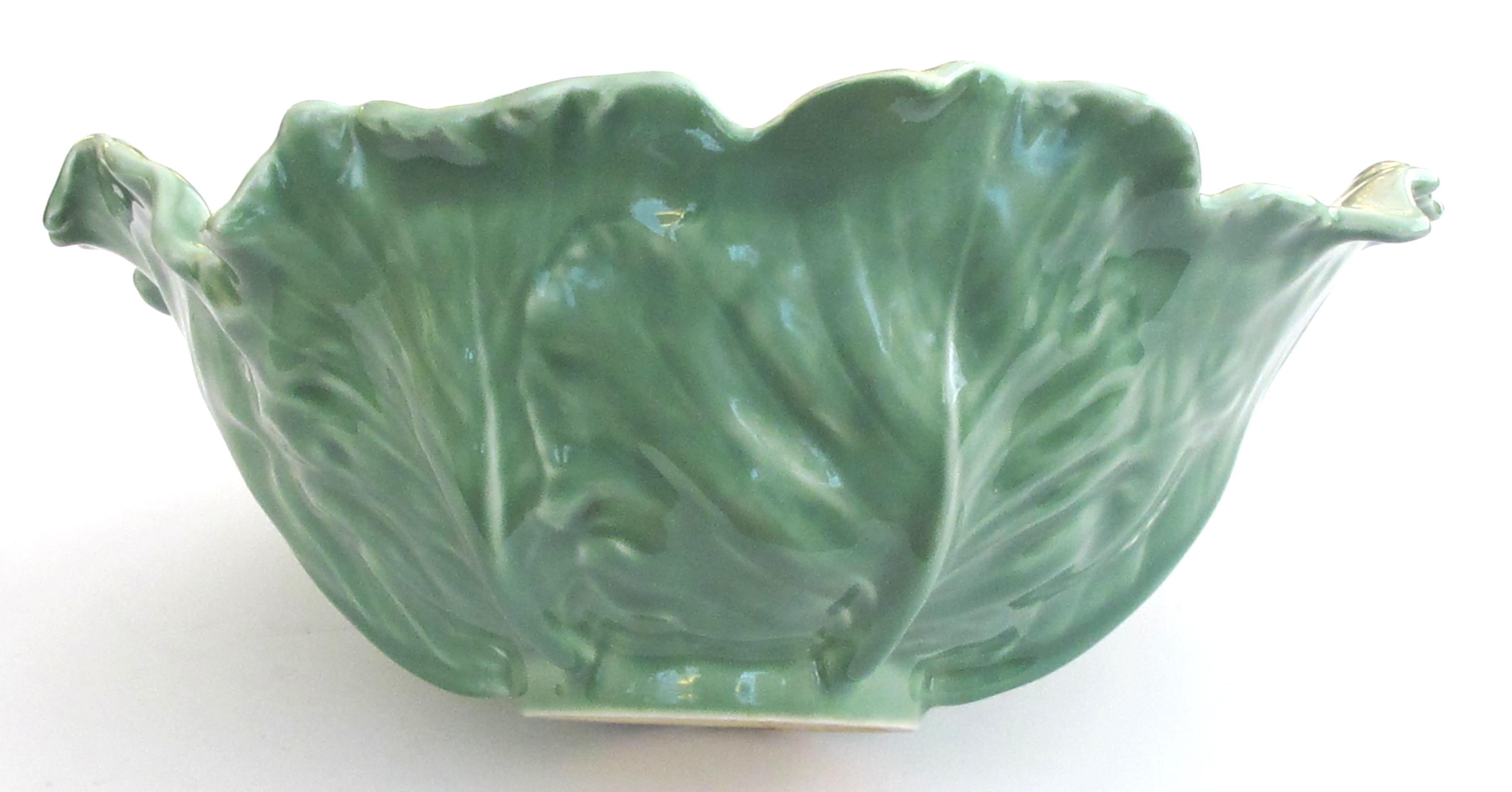 antique cabbage leaf bowl