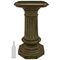 A large scaled Italian 19th century Vert de Patricia marble pedestal