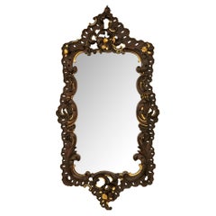 Ein großer italienischer Barockspiegel des frühen 19. Jahrhunderts aus Nussbaum und Giltwood