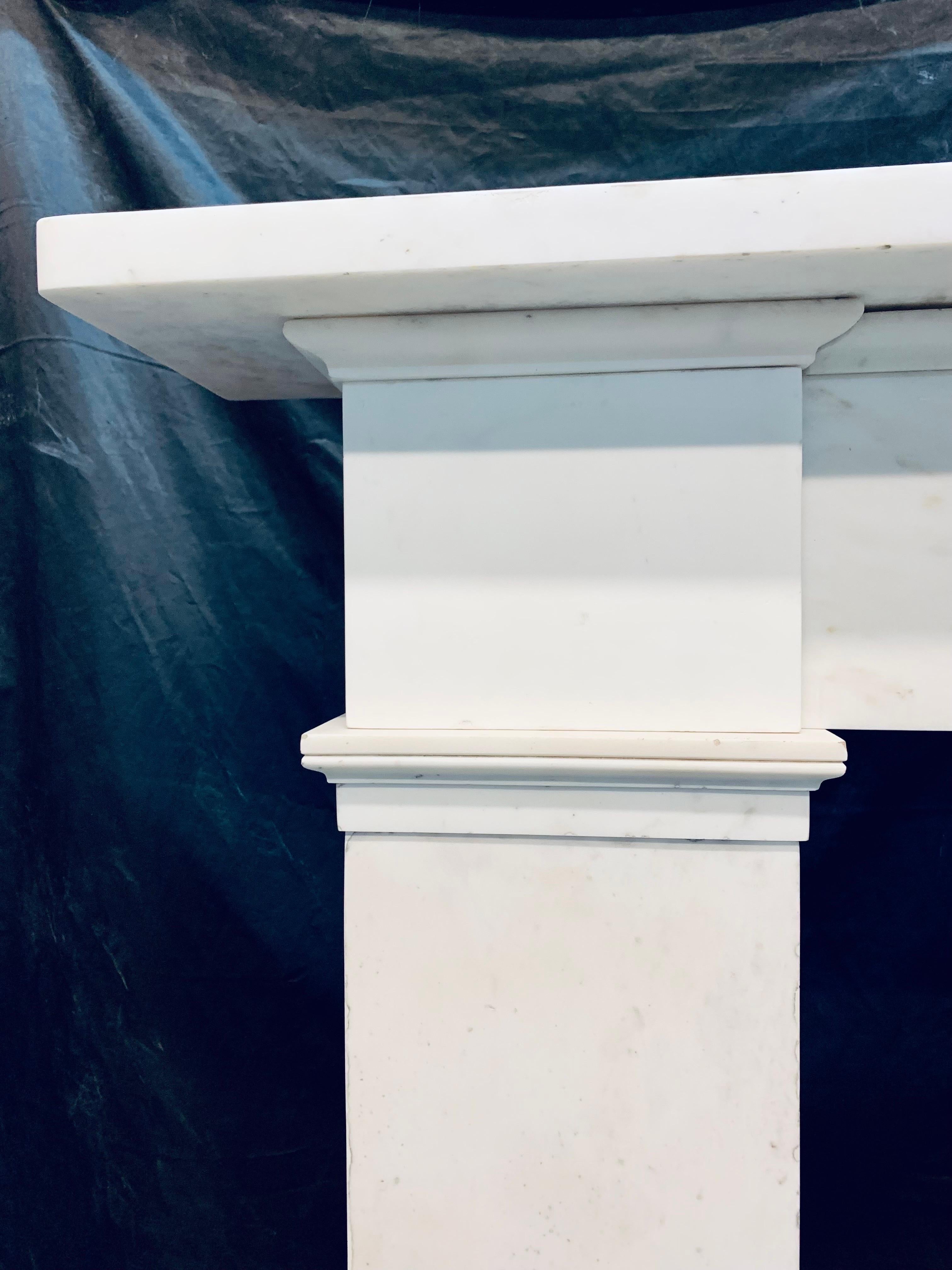 Carved A Large Scottish Early 19th Century Georgian Statuary Marble Fireplace Surround. For Sale